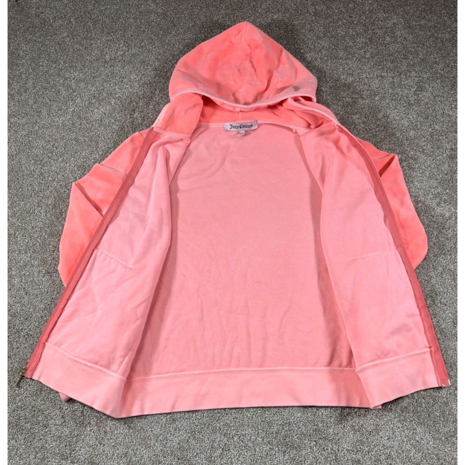 Juicy Couture VINTAGE Juicy Couture Tracksuit Jacket Velvet Velour Pink USA Made • Size XL Womens Velour Pink Tracksuit Jacket XXX Size XL / US 12-14 / IT 48-50 - 6 Thumbnail