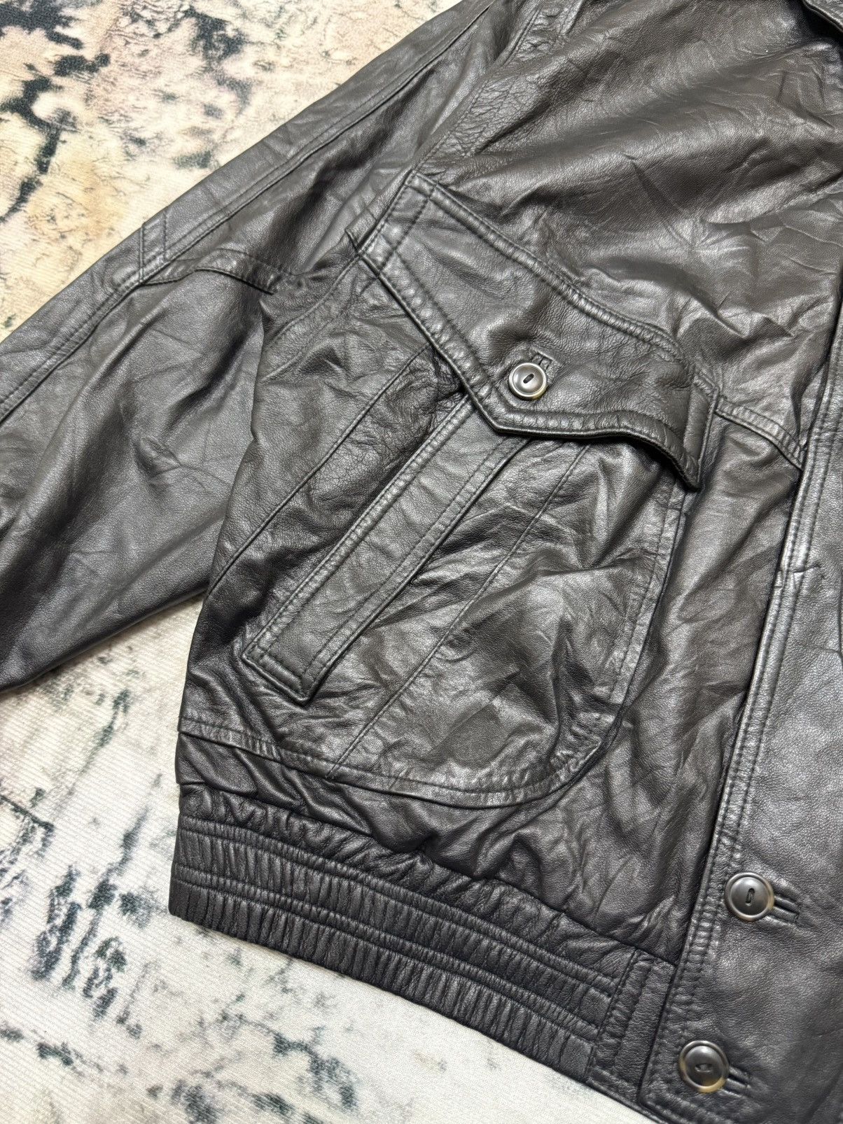 Pierre Balmain Vintage Pierre Balmain Paris Bomber Leather Jacket Size US L / EU 52-54 / 3 - 4 Thumbnail