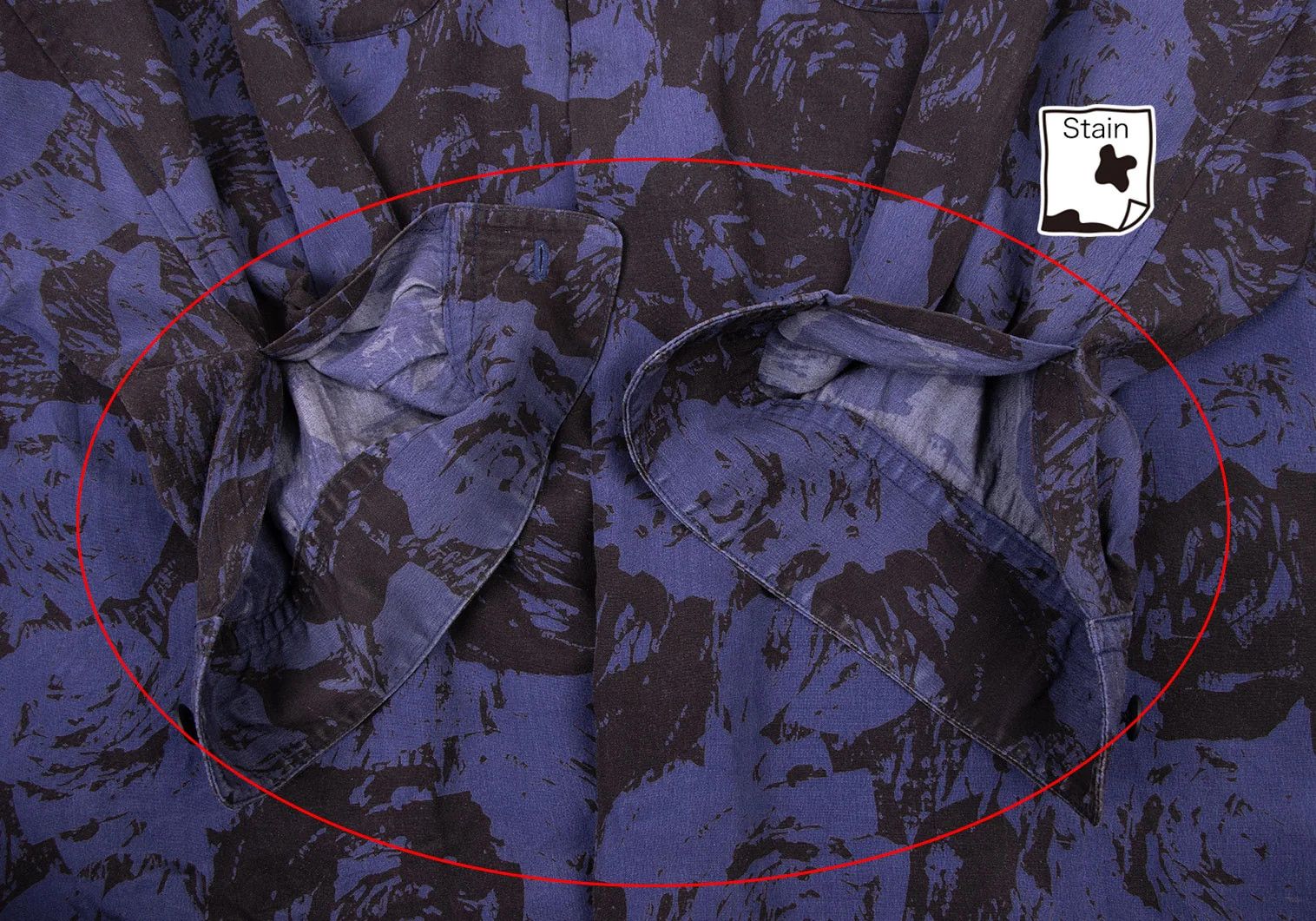 Issey Miyake Rayon Patterned Pullover Shirt in Blue and Black, Size M Size US M / EU 48-50 / 2 - 9 Thumbnail