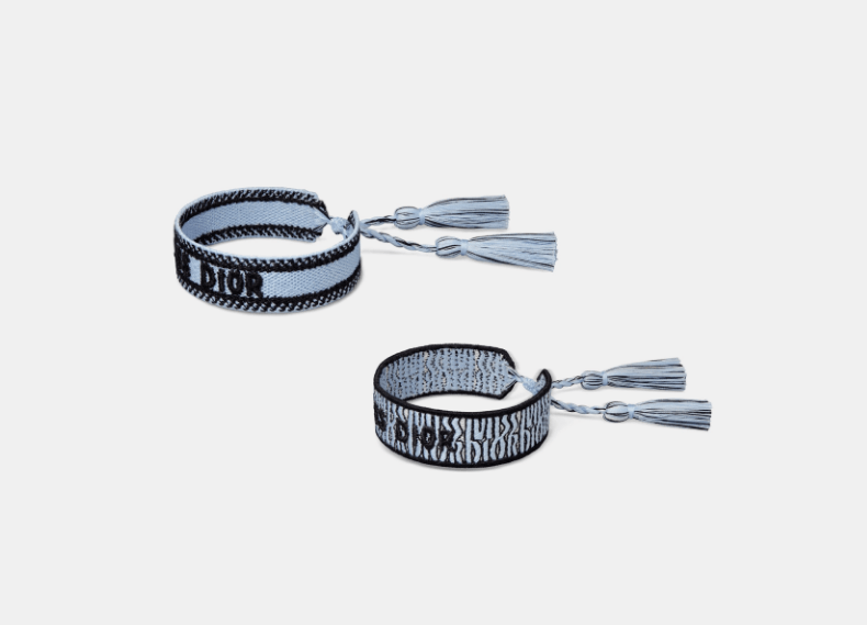 Dior o1w1db10126 B2634W Size :OS/Bracelet Set in Pale Blue/Black Size ONE SIZE - 1 Thumbnail