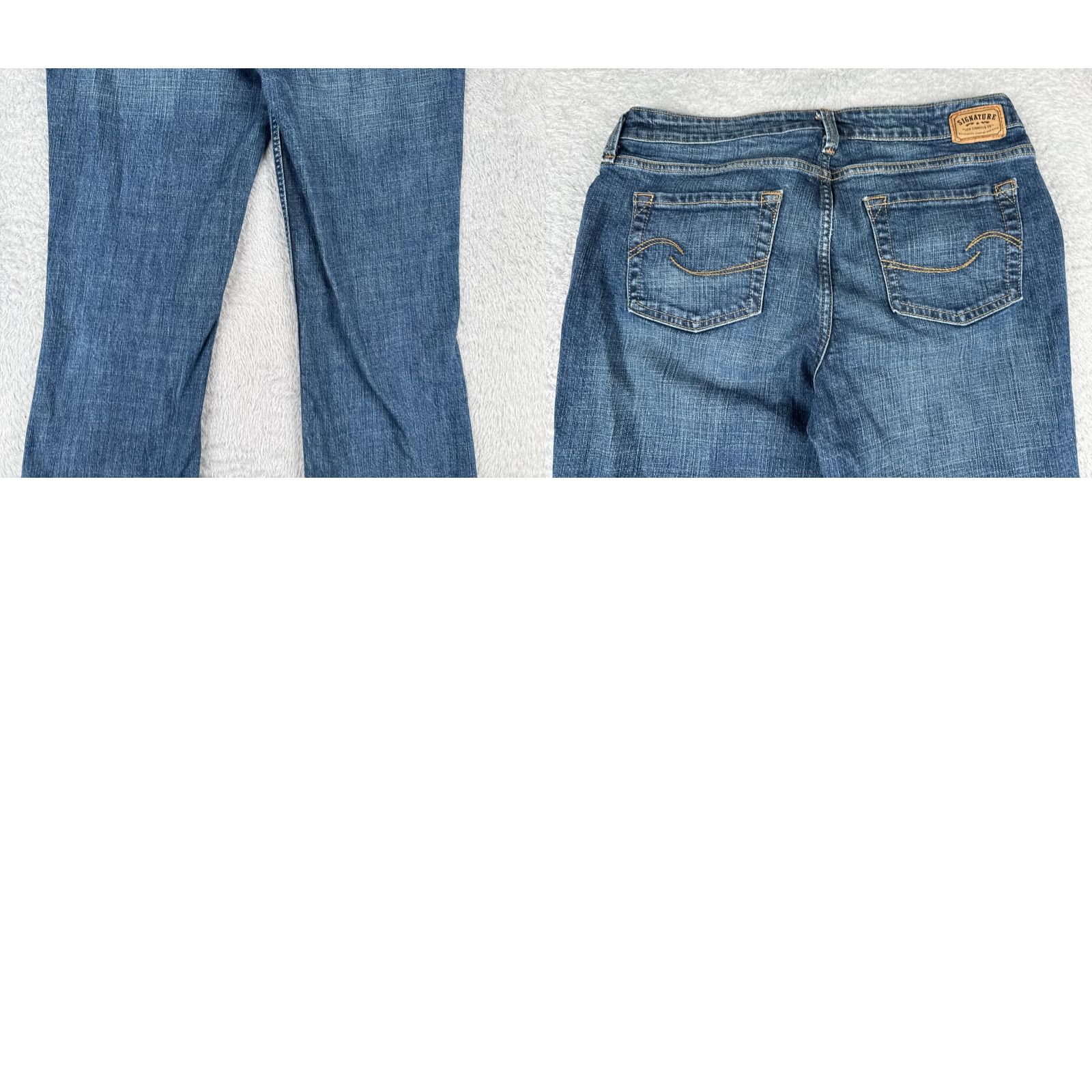Vintage SONG Jeans Womens Flared Denim Blue Medium Wash 23x31 Cotton Blend 5-Pocket Regular Rise Mid 8.5-10.5 in Size 0 Size 25" / US 0 / IT 36 - 10 Thumbnail