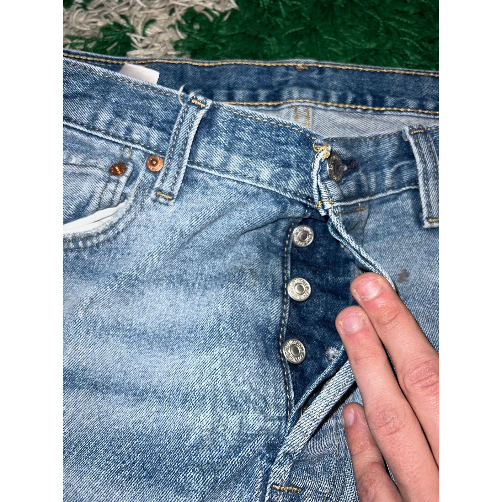 Levi's Y2K Levi's Strauss Riveted Button Jeans Denim Jean 34x32 Size US 34 / EU 50 - 6 Thumbnail