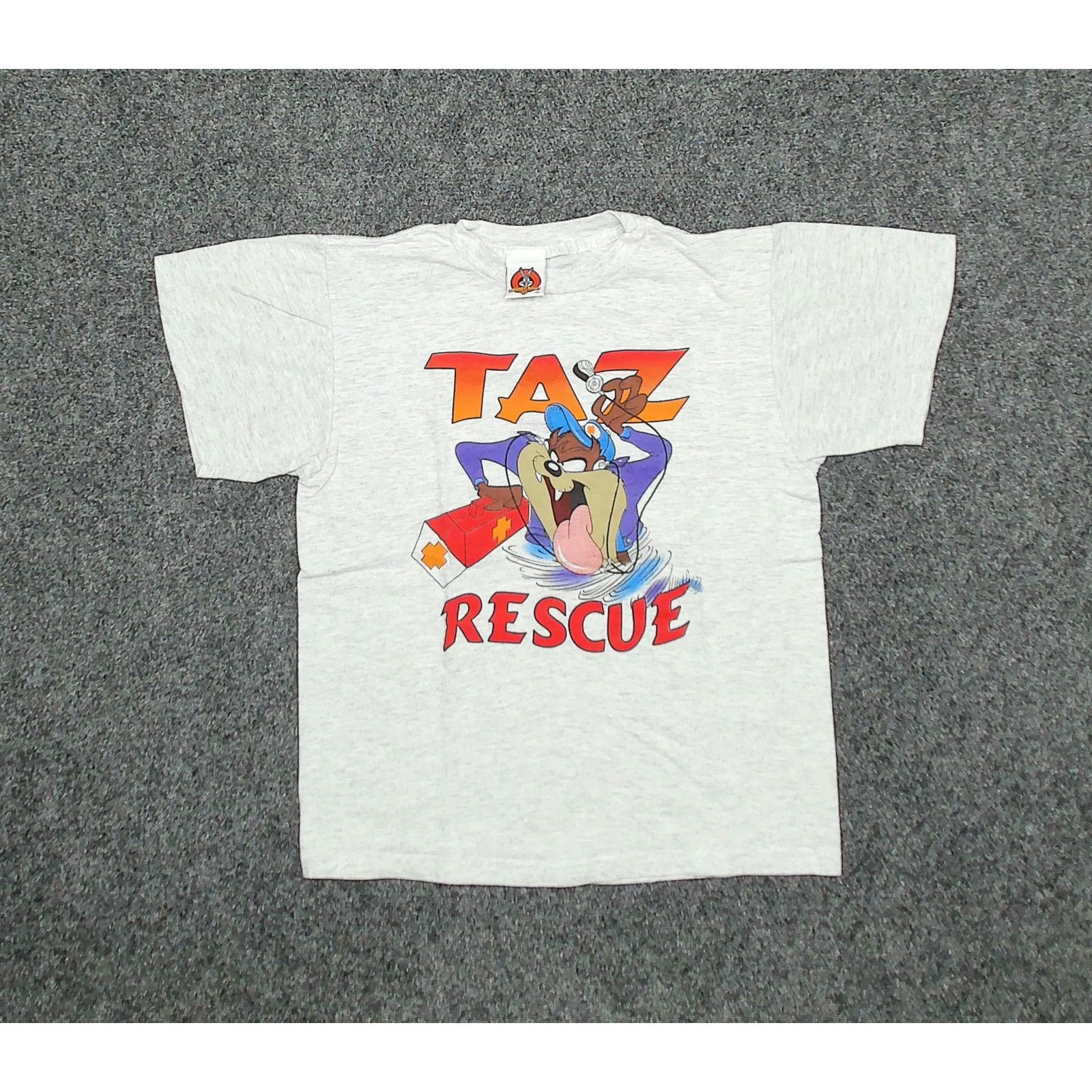 Warner Bros 1997 Warner Bros "Taz Rescue" Graphic T-Shirt Size S / US 4 / IT 40 - 3 Thumbnail