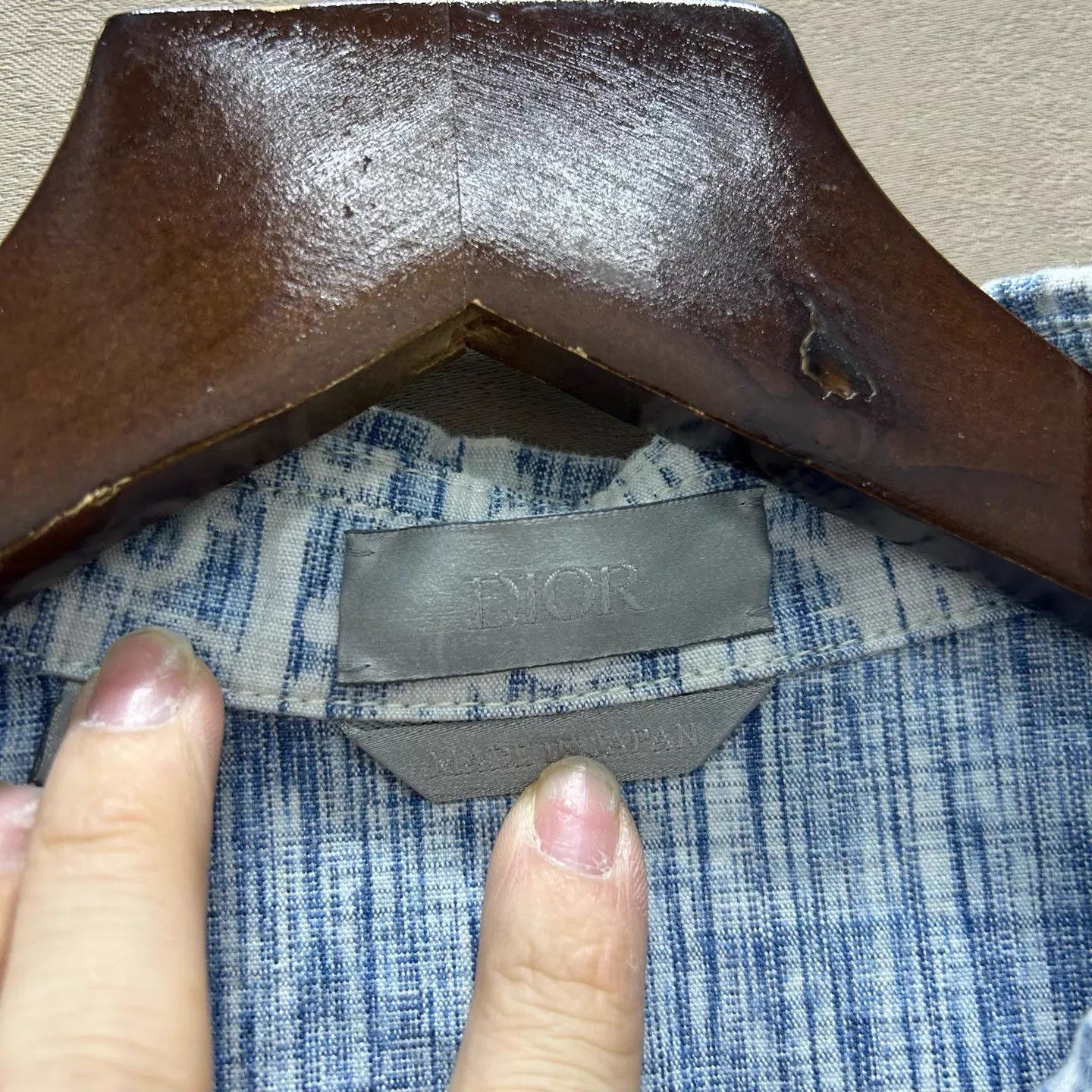 Dior Dior New Light Blue Denim Monogram Print Shirt 37 Size US XS / EU 42 / 0 - 3 Thumbnail