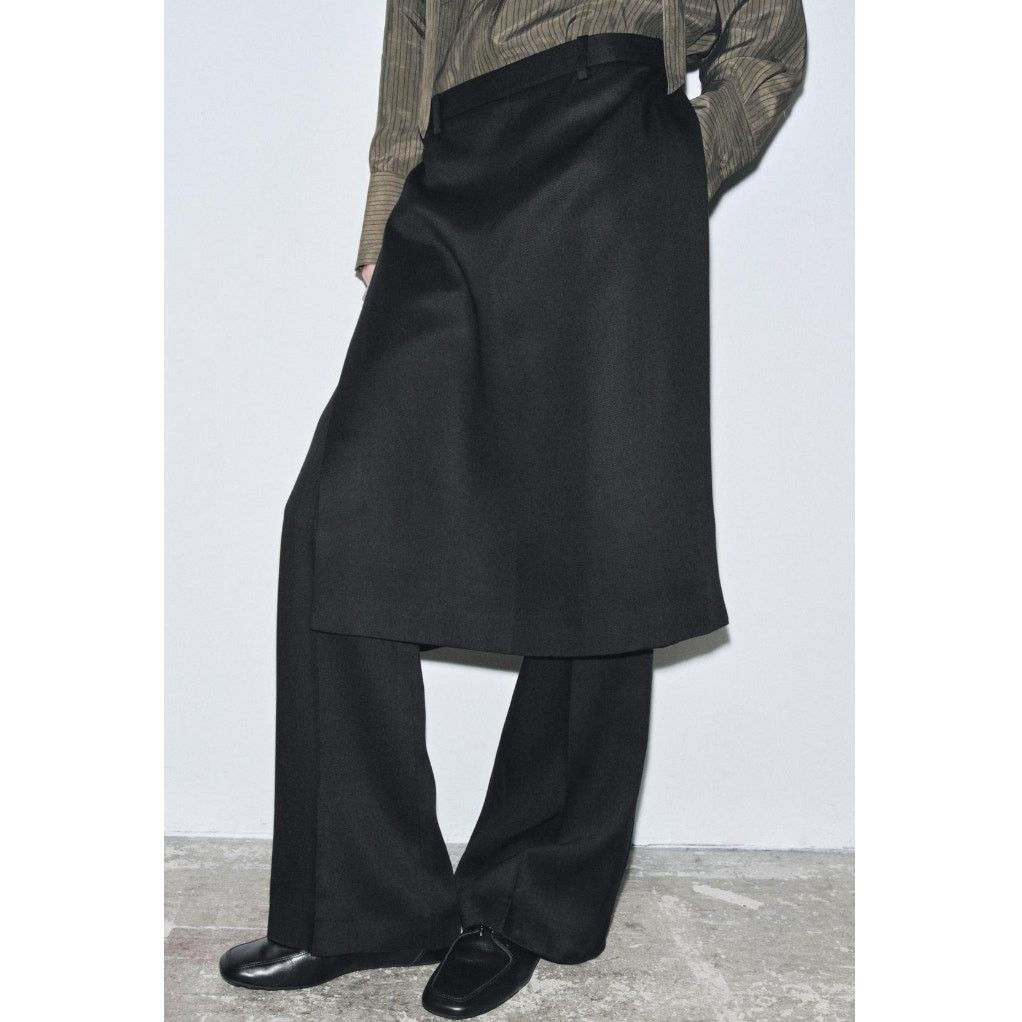Zara Zara COLLECTION PAREO OVER SKIRT STRAIGHT LEG TROUSERS. S Size 27" / US 4 / IT 40 - 8 Thumbnail