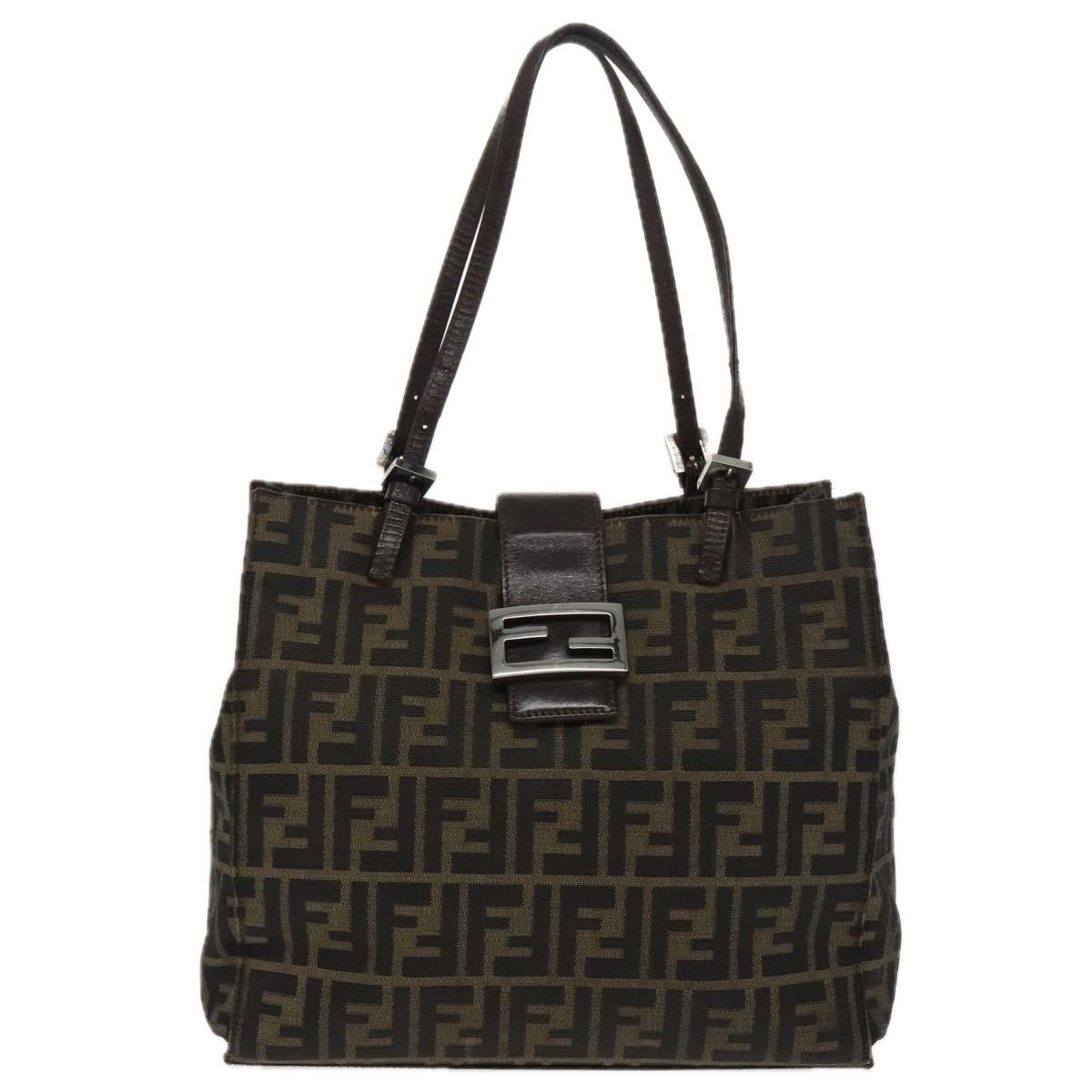 Fendi Mamma Baguette Brown Canvas Shoulder Bag (Pre-Owned) Size ONE SIZE - 1 Thumbnail