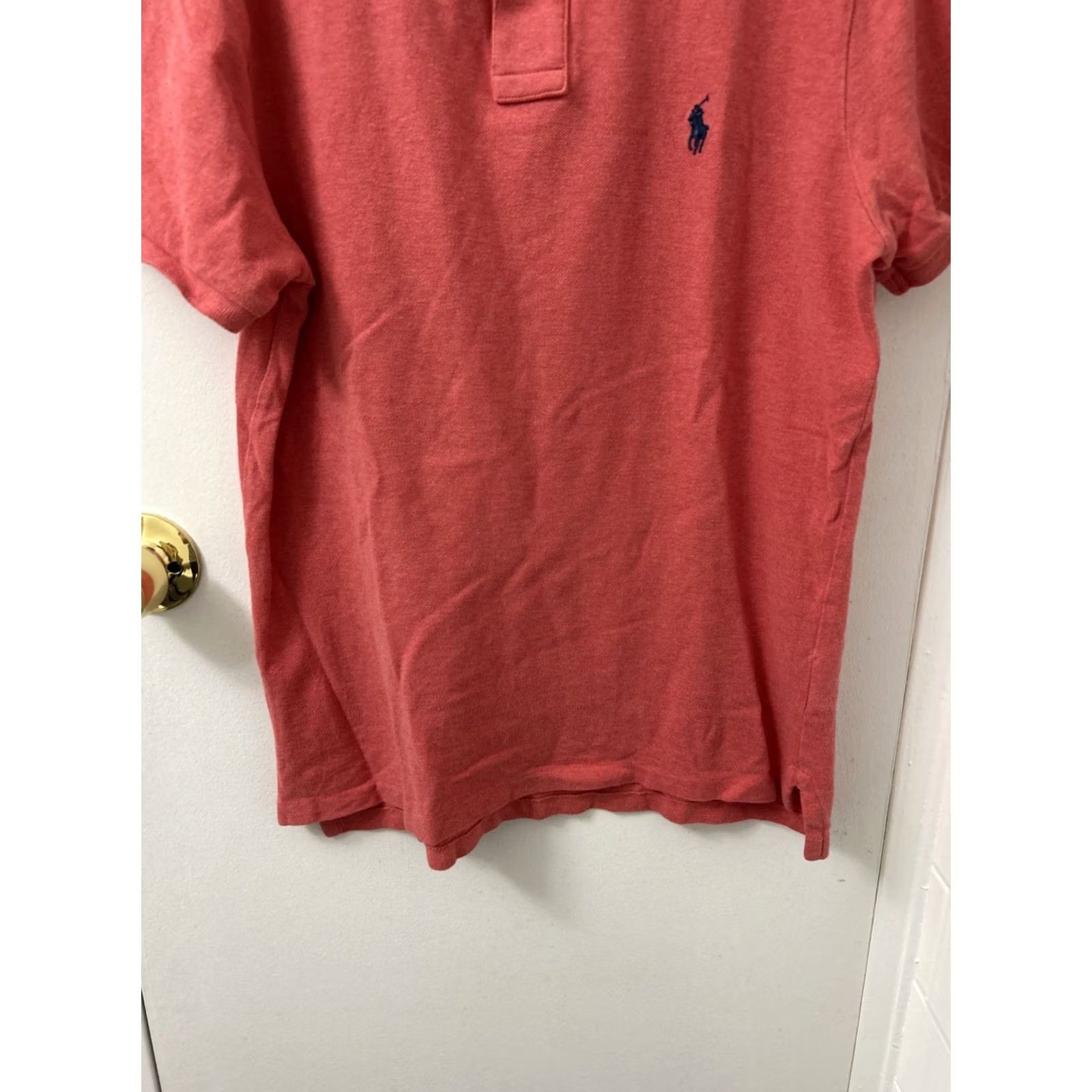 Polo Ralph Lauren Polo Ralph Lauren Shirt Mens Medium Pink Custom Slim Fit Short Sleeve Blue Pony Size US M / EU 48-50 / 2 - 3 Thumbnail