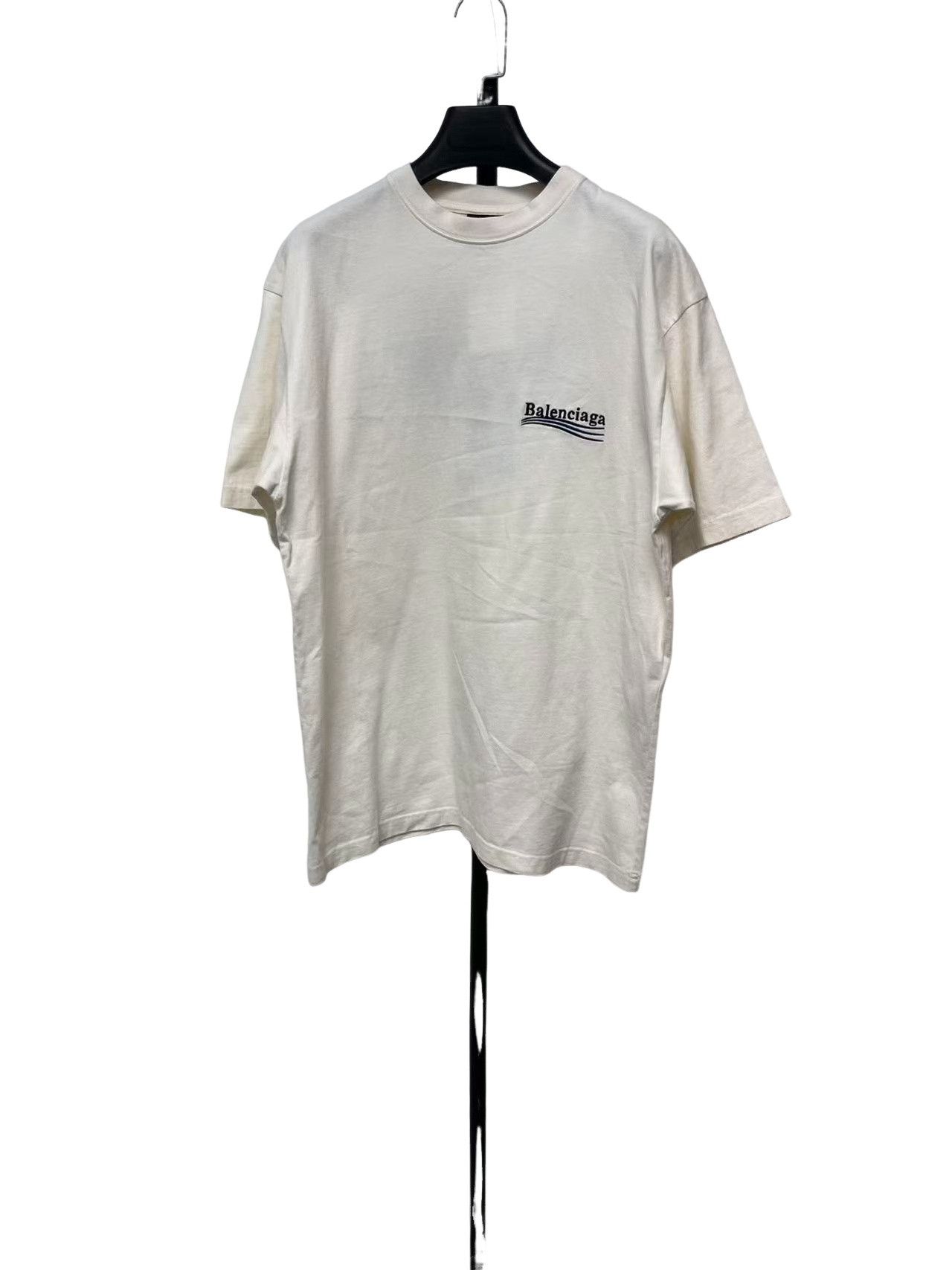 Balenciaga Balenciaga Wave Logo T-Shirt XXS Size US XXS / EU 40 - 1 Thumbnail