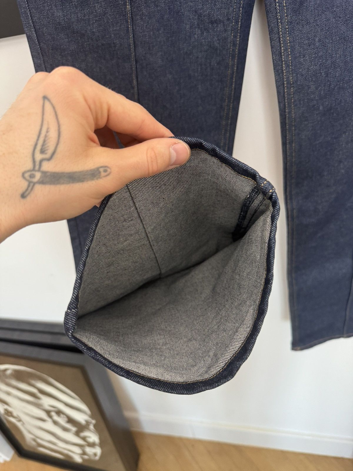 Ruben Kone Ruben Kone Indigo Raw Denim Jeans Blue High Quality Rare Size US 30 / EU 46 - 5 Thumbnail