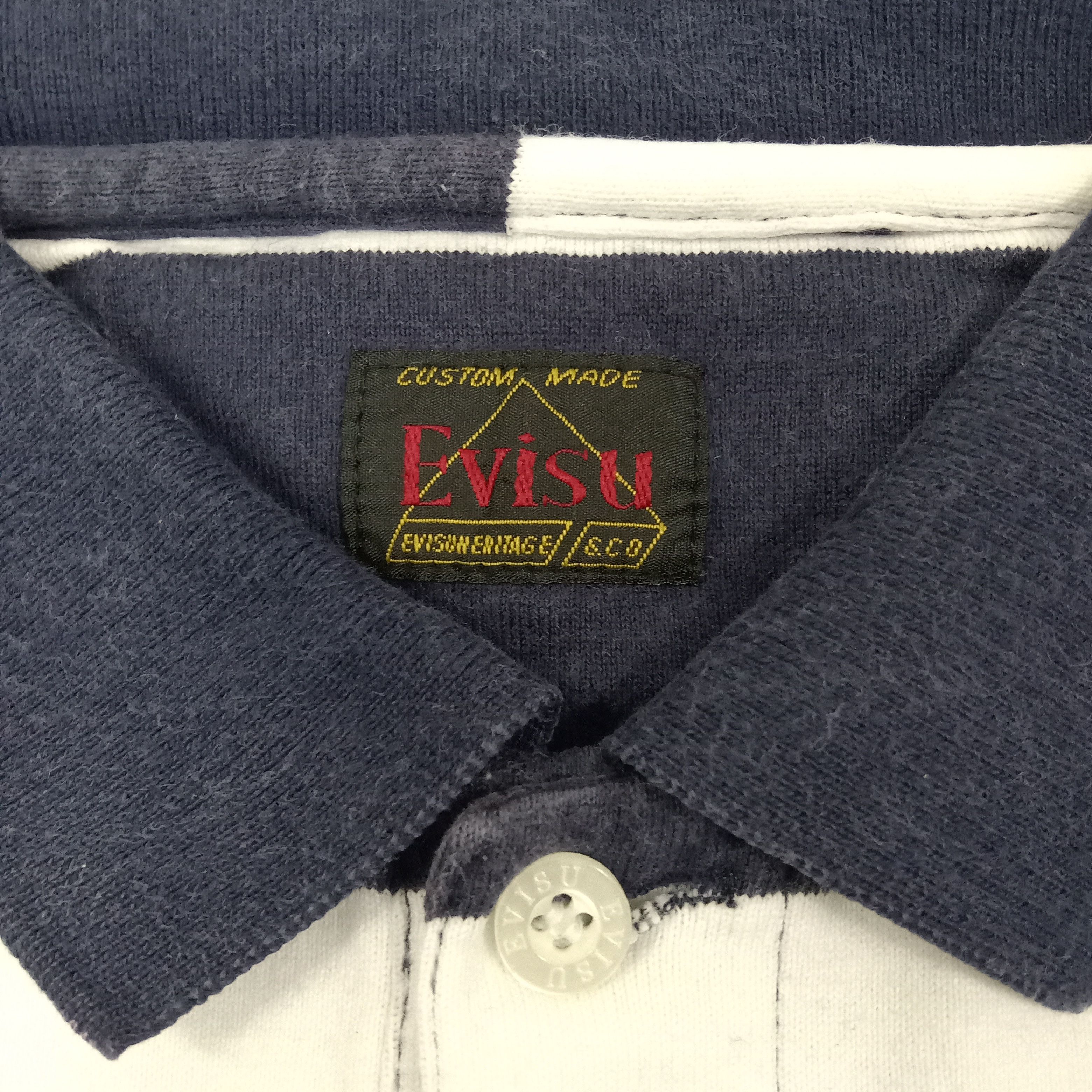 Evisu Evisu Heritage Japanese Daicock Striped Polos C259N32 Size US L / EU 52-54 / 3 - 4 Thumbnail