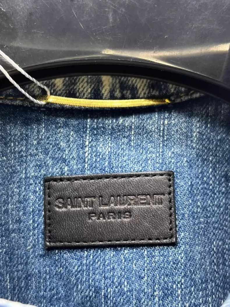 Saint Laurent Paris SLP Denim Jacket with Anchor Patch-2505 Size US S / EU 44-46 / 1 - 4 Thumbnail