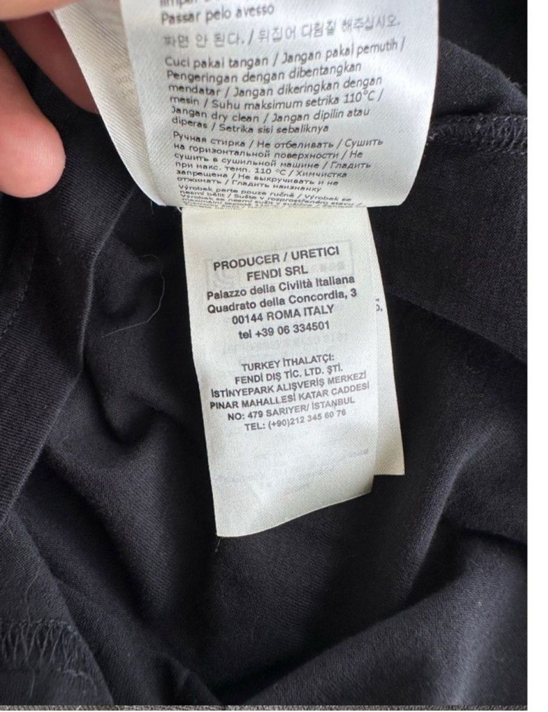 Fendi Fendi Karl Loves Fendi Black Tee -Rhinestone Made in Italy Size US M / EU 48-50 / 2 - 9 Thumbnail