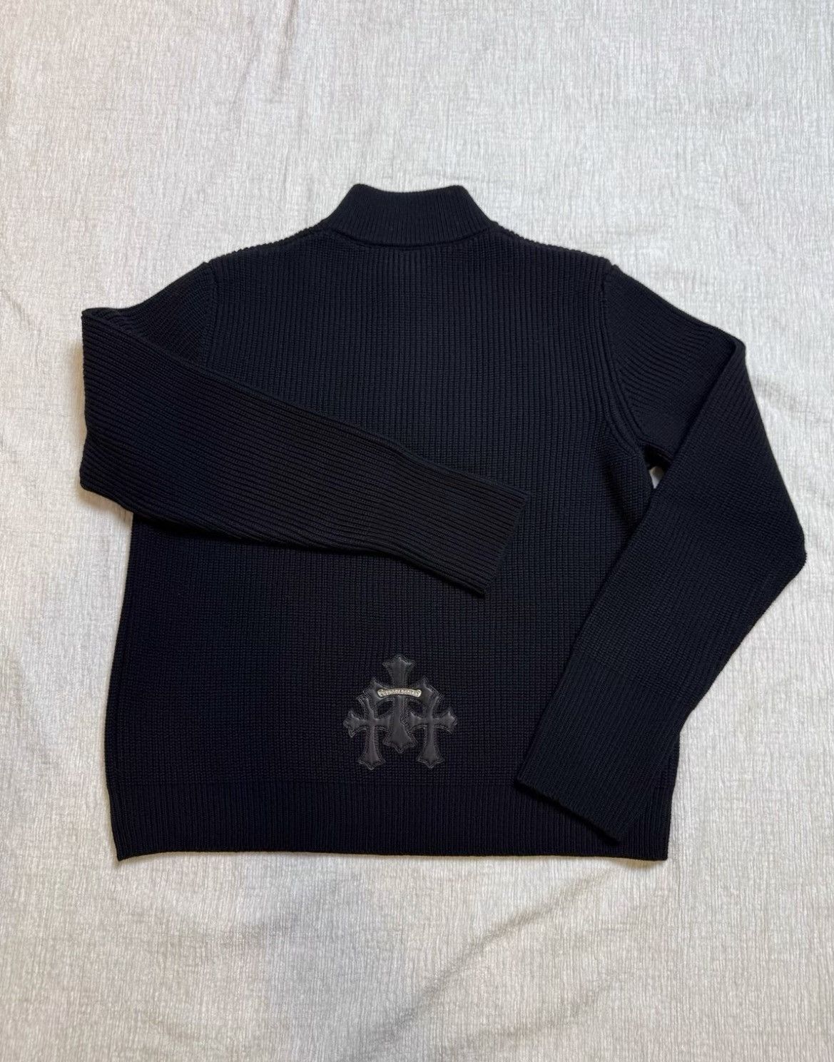Chrome Hearts CHROME HEARTS Size L Three-cross suede cashmere zipper swea Size US L / EU 52-54 / 3 - 2 Thumbnail