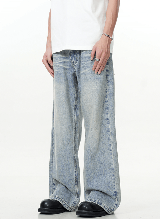 Japanese Brand × Jean Men's retro washed blue loose versatile jeans y2k Size US 32 / EU 48 - 4 Thumbnail