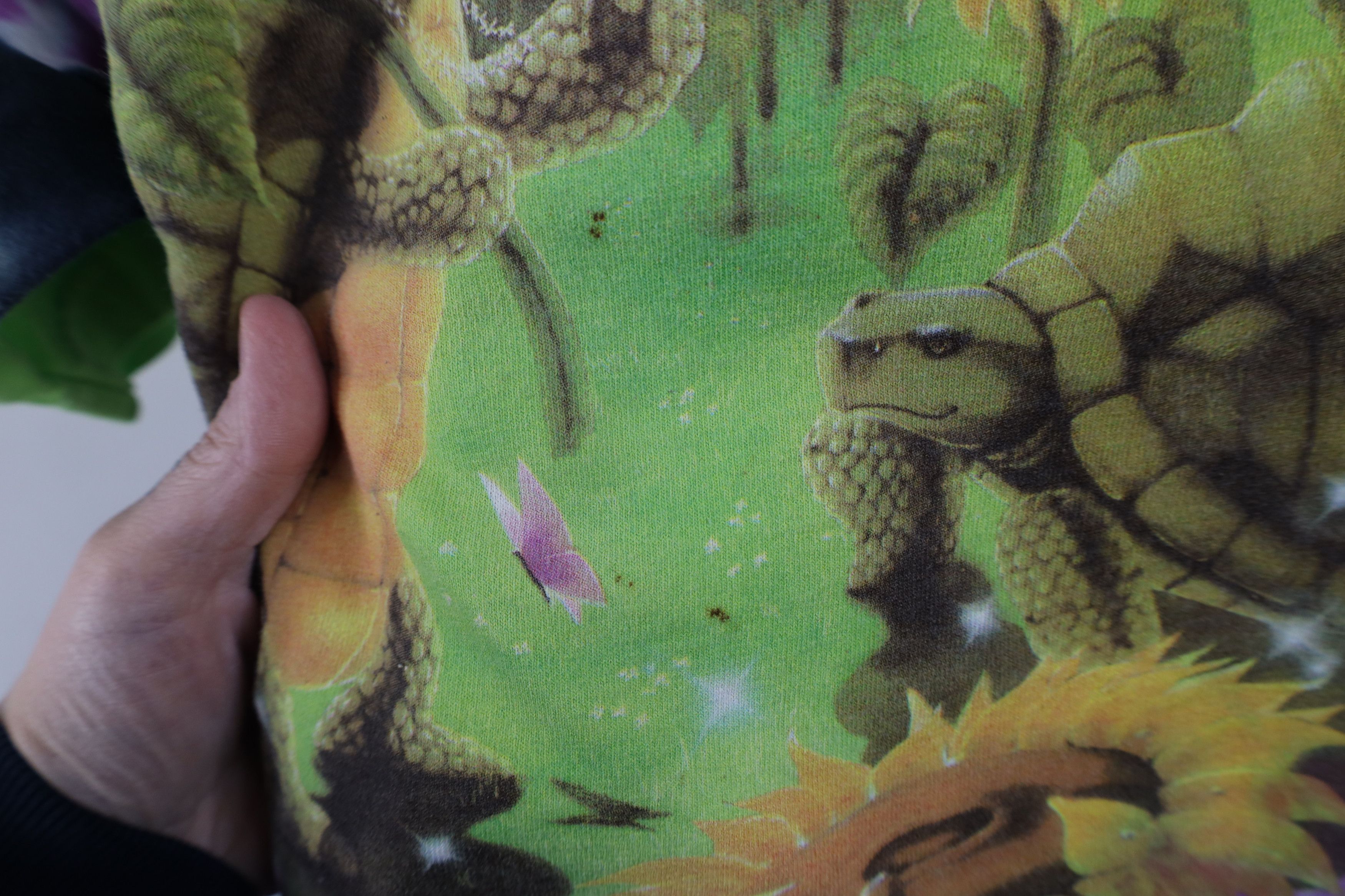 Vintage Vintage 90s Rainbow Dye Turtle Grateful Dead Band T-Shirt Size US XXL / EU 58 / 5 - 5 Thumbnail