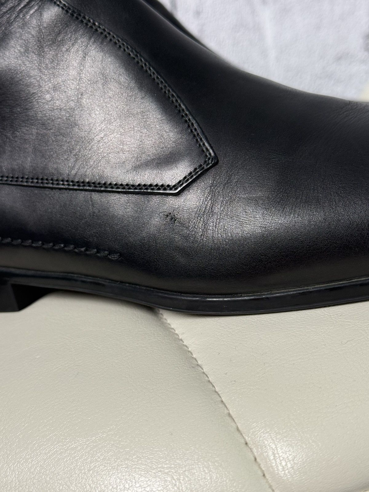 Dior × Hedi Slimane Dior Homme AW 2007 HEDI SLIMANE Era Zip-Up Leather Boots Size US 8.5 / EU 41-42 - 11 Thumbnail