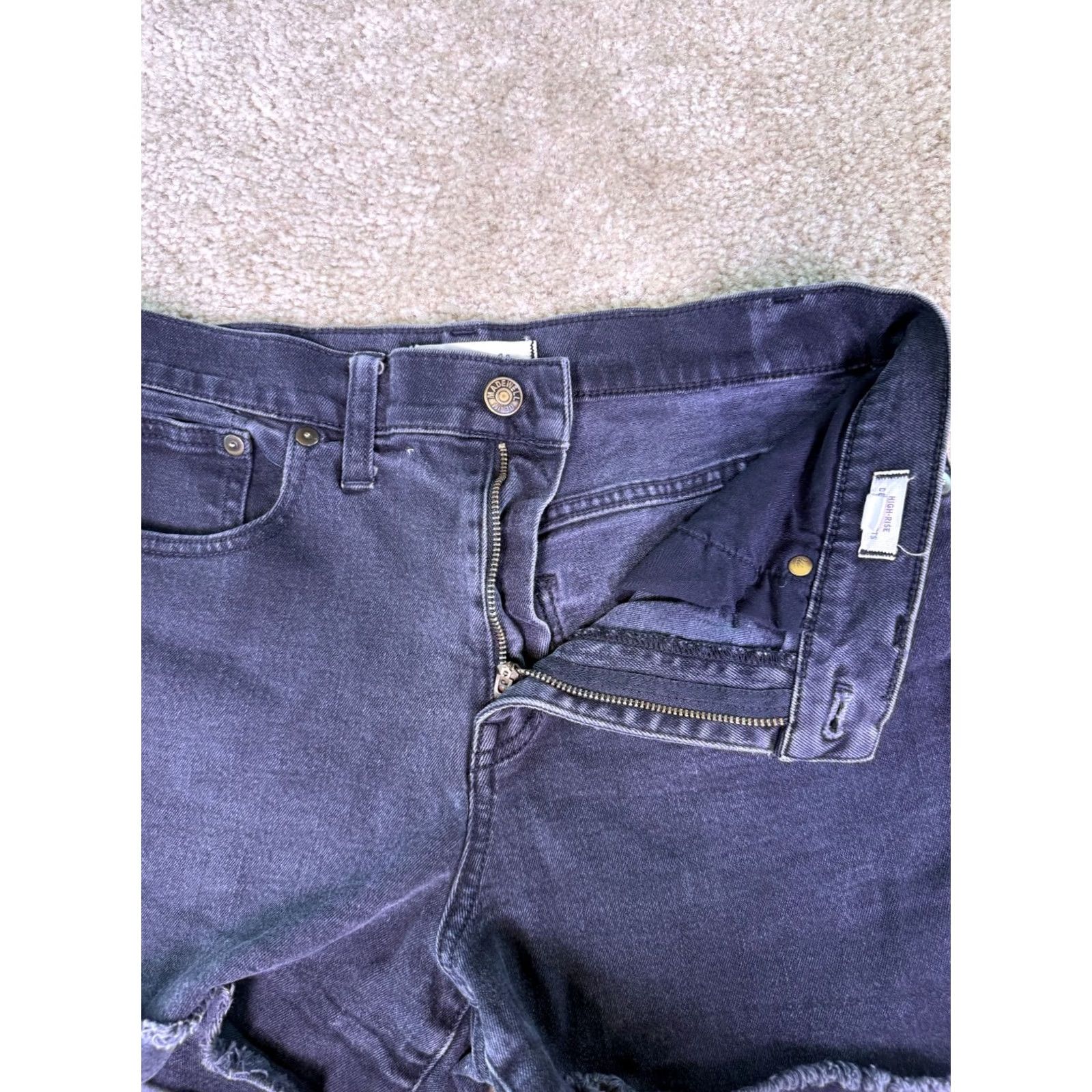 Madewell Madewell Shorts Womens Black Denim High Rise Pocket Casual Summer 28 Size 28" / US 6 / IT 42 - 2 Thumbnail
