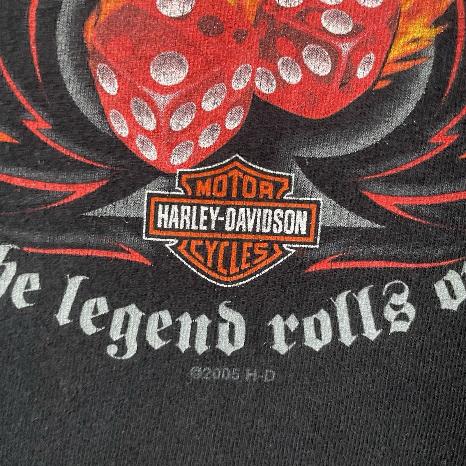 Harley Davidson Y2K 2005 Harley Davidson Dice Double Sided Shirt Men’s XL Size US XL / EU 56 / 4 - 8 Thumbnail