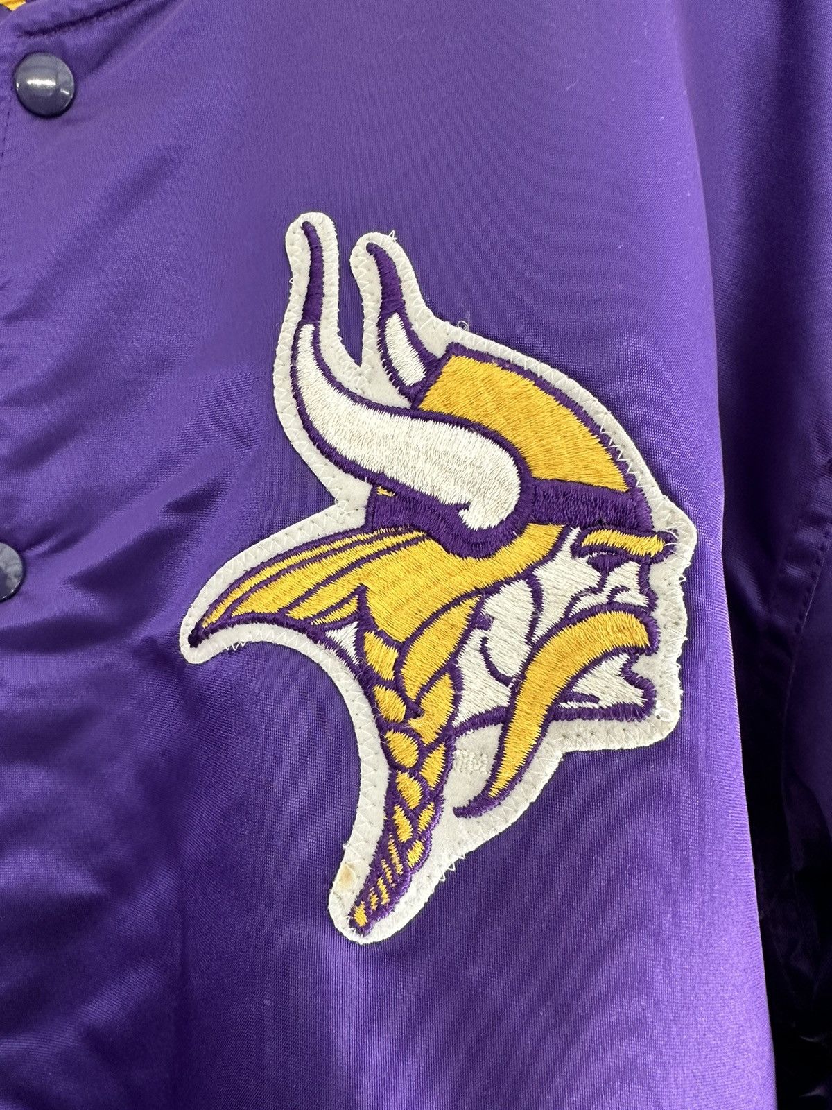 Starter × Vintage Vintage 80s NFL Minnesota Vikings Satin Bomber Jacket SizeXL Size US XL / EU 56 / 4 - 2 Thumbnail