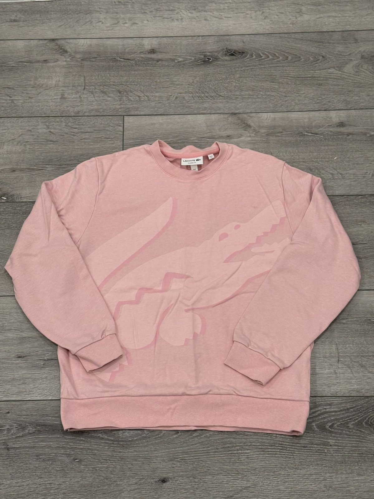 Lacoste Pink Lacoste Crocodile Logo Sweatshirt Crewneck Size US L / EU 52-54 / 3 - 1 Thumbnail