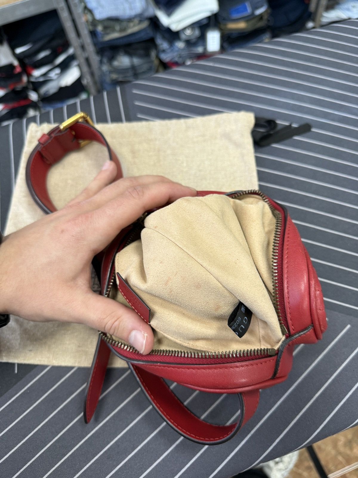 Gucci 🇮🇹 Gucci 476434 GG Marmont Bag Waist Pouch Belt Bag Waist Size ONE SIZE - 19 Thumbnail