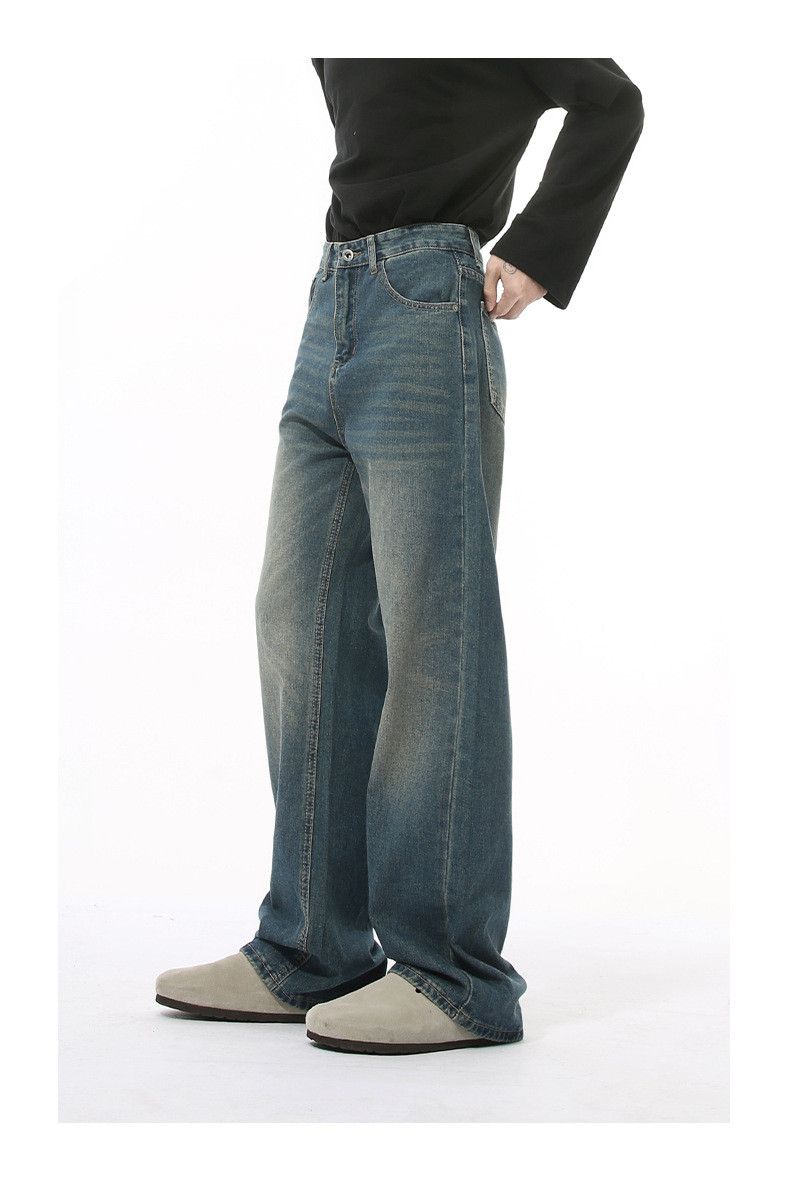 Japanese Brand × Jean Retro distressed washed straight versatile casual jeans Size US 32 / EU 48 - 3 Thumbnail