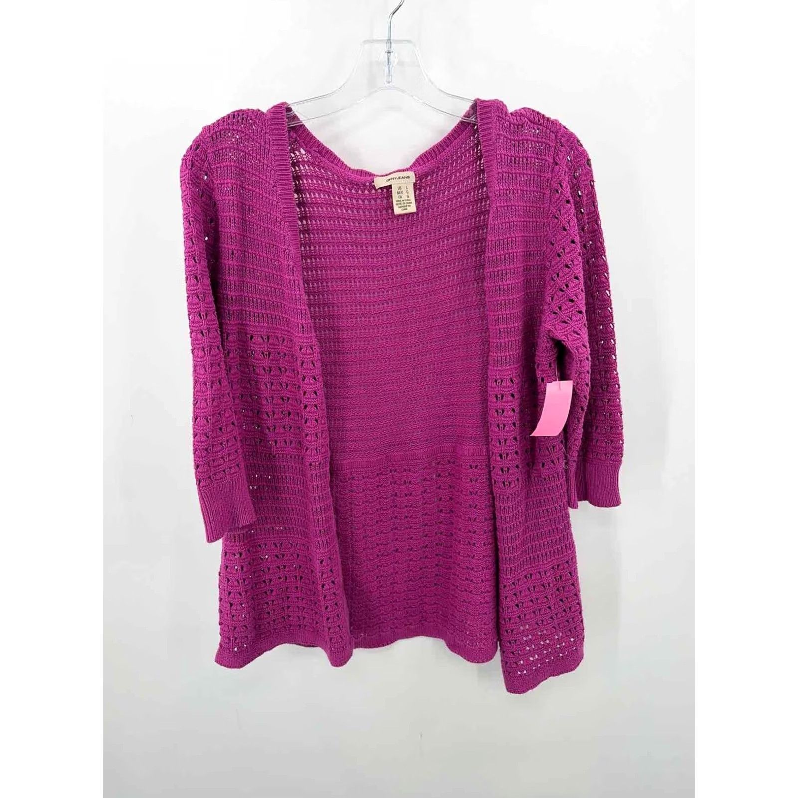 DKNY DKNY Cardigan Sweater Purple Large Size L / US 10 / IT 46 - 2 Thumbnail