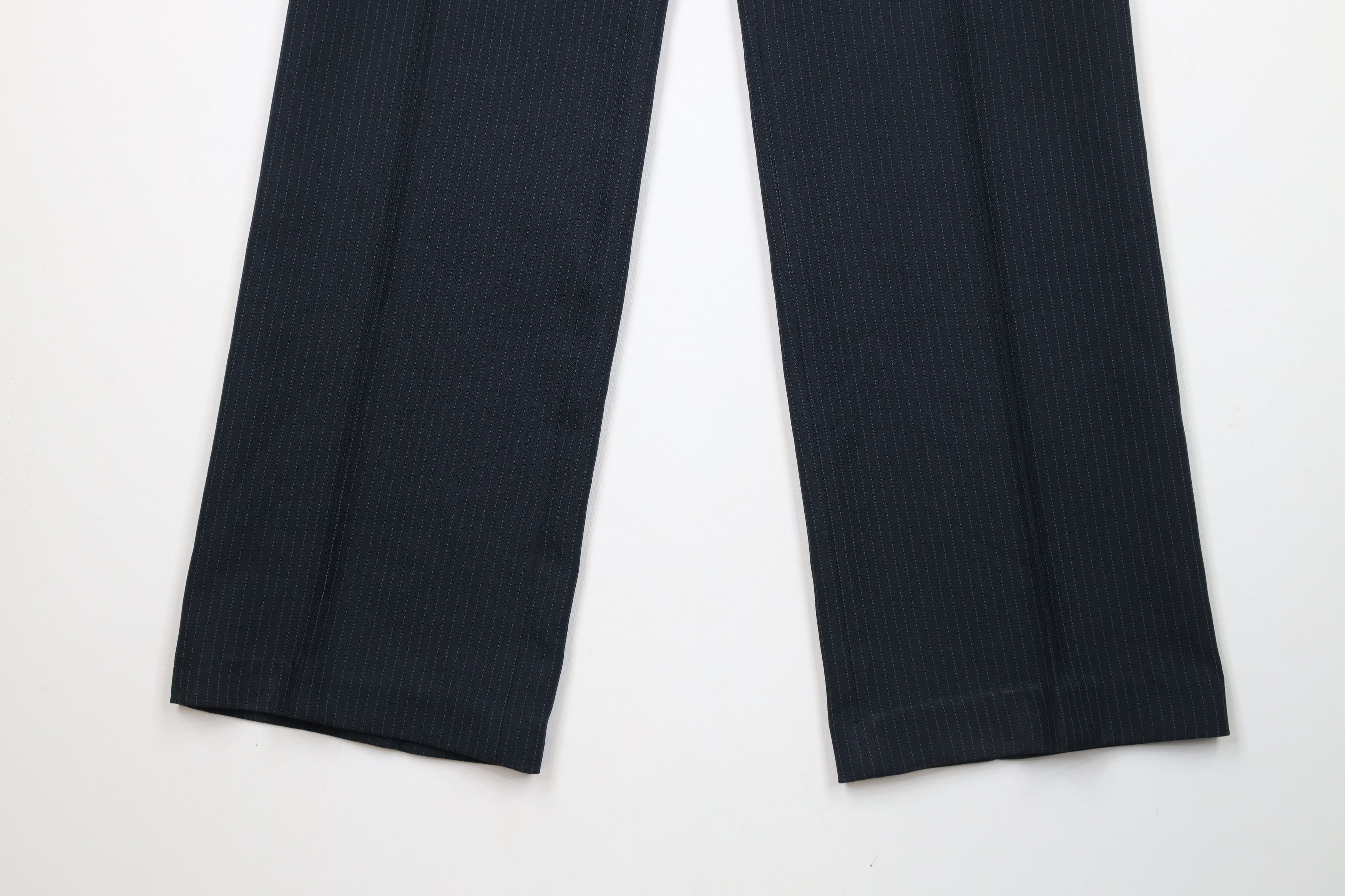 Vintage Vintage 70s Streetwear Knit Flared Wide Leg Chino Pants Navy Size US 34 / EU 50 - 4 Thumbnail