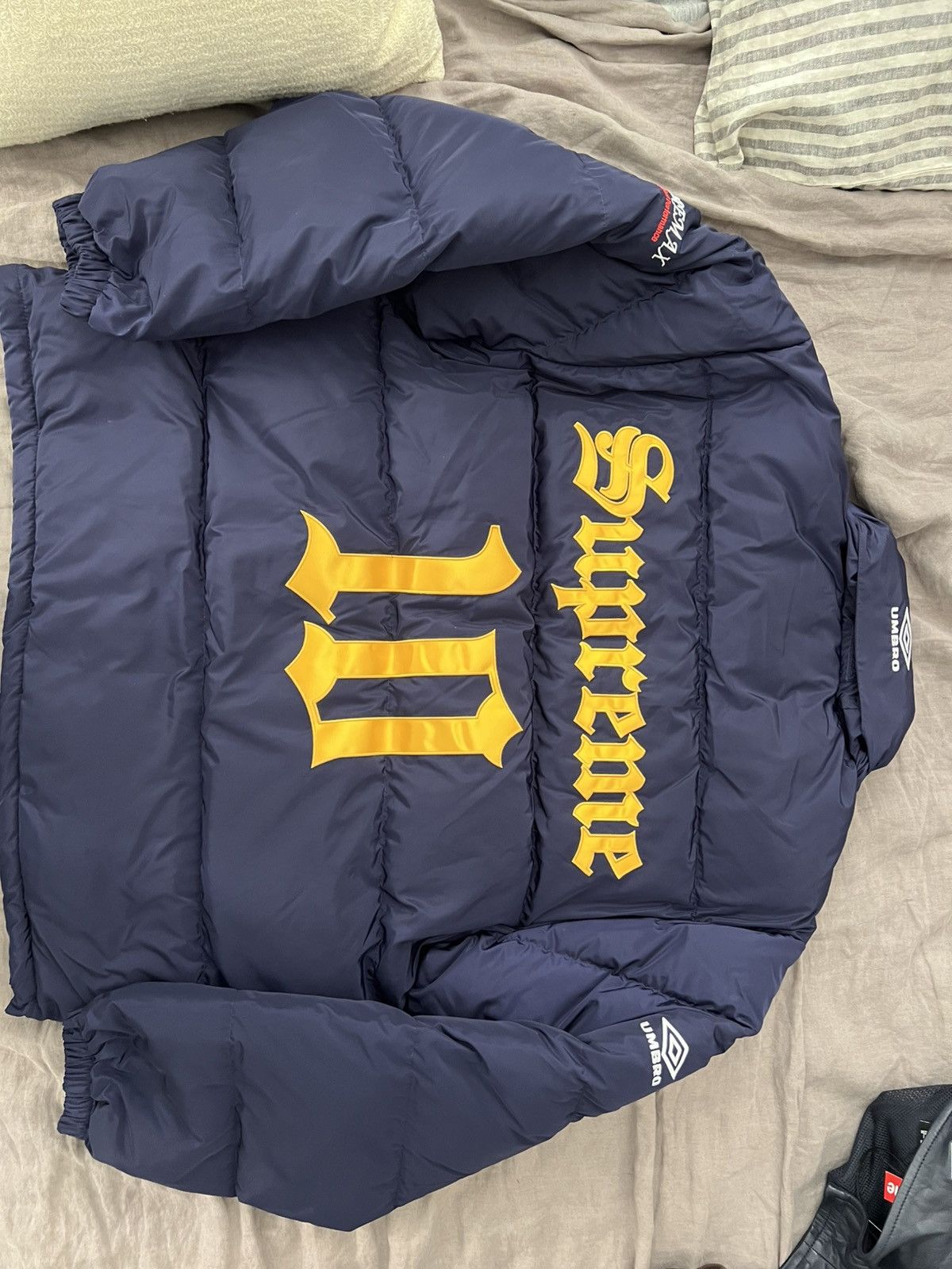 Supreme × Umbro Size Large Supreme Umbro Down Puffer Jacket Navy Size US L / EU 52-54 / 3 - 14 Thumbnail