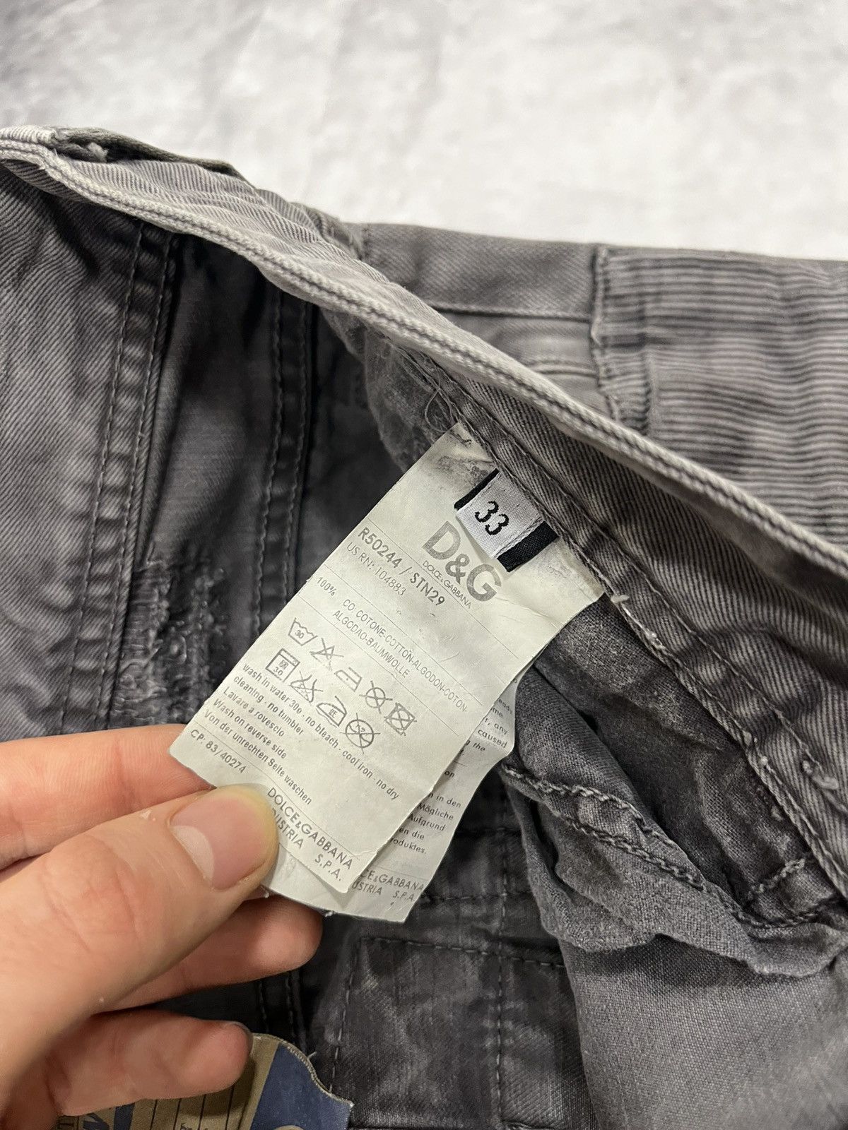 Dolce & Gabbana Dolce Gabbana Vintage Patchwork Distressed Dense Jeans Size US 33 - 5 Thumbnail