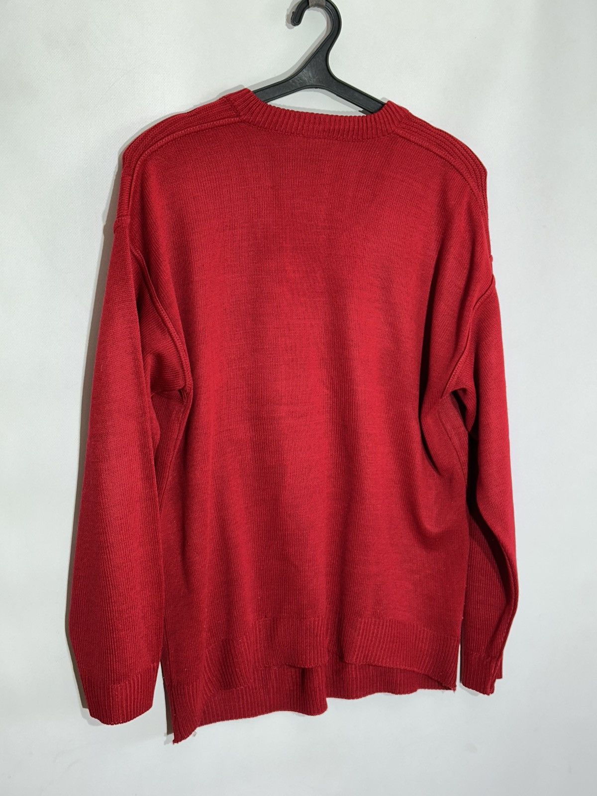 Lacoste Vintage Lacoste Red V-Neck Sweater Size US XL / EU 56 / 4 - 5 Thumbnail
