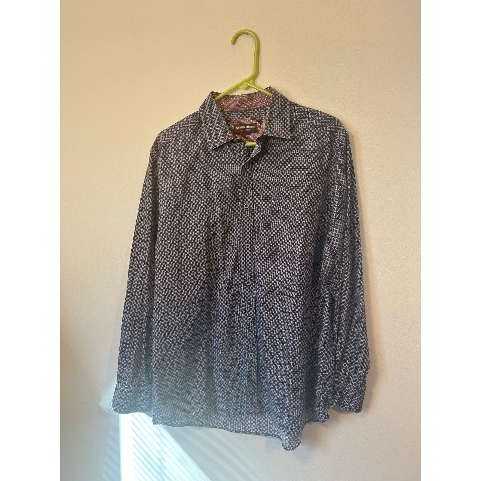 Johnston & Murphy Johnson & Murphy Blue Red Geometric Button Up Shirt, Large Size US L / EU 52-54 / 3 - 5 Thumbnail