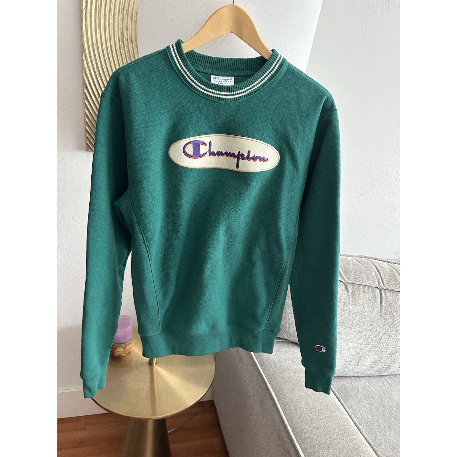 Champion Vtg Champion Reverse Weave Crew Neck Sweatshirt Green S Size US S / EU 44-46 / 1 - 2 Thumbnail