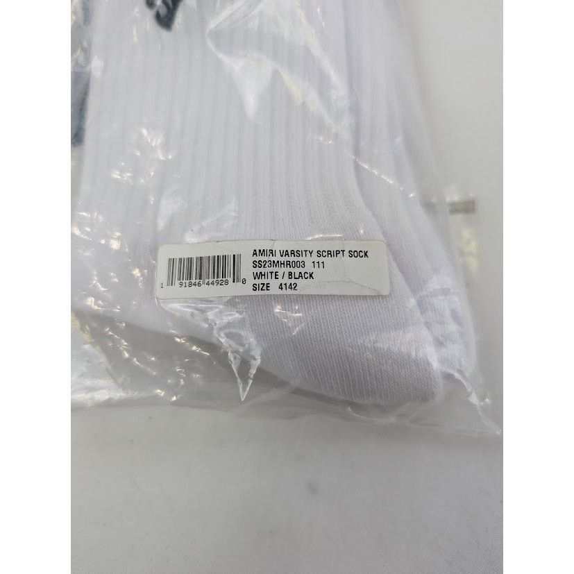 Amiri o1rshd1 Q:2 / Size: 41-42 / Amiri Varsity Script Socks Size ONE SIZE - 16 Thumbnail