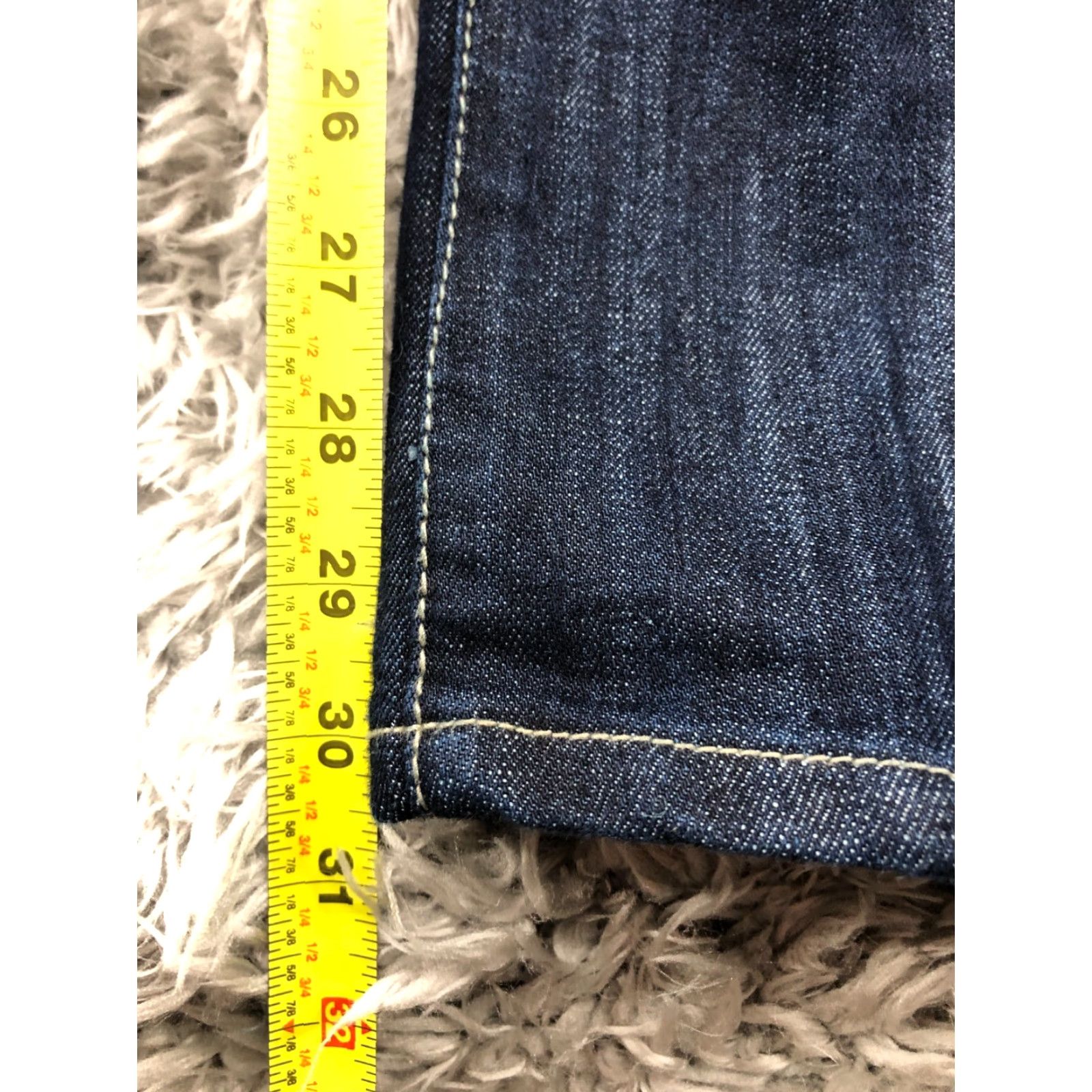 Vintage Ashley Stewart Jeans Size 14 Womens Dark Wash Blue Rhinestone Accent Denim Straight 5-Pocket Size 36" / US 14 / IT 50 - 3 Thumbnail