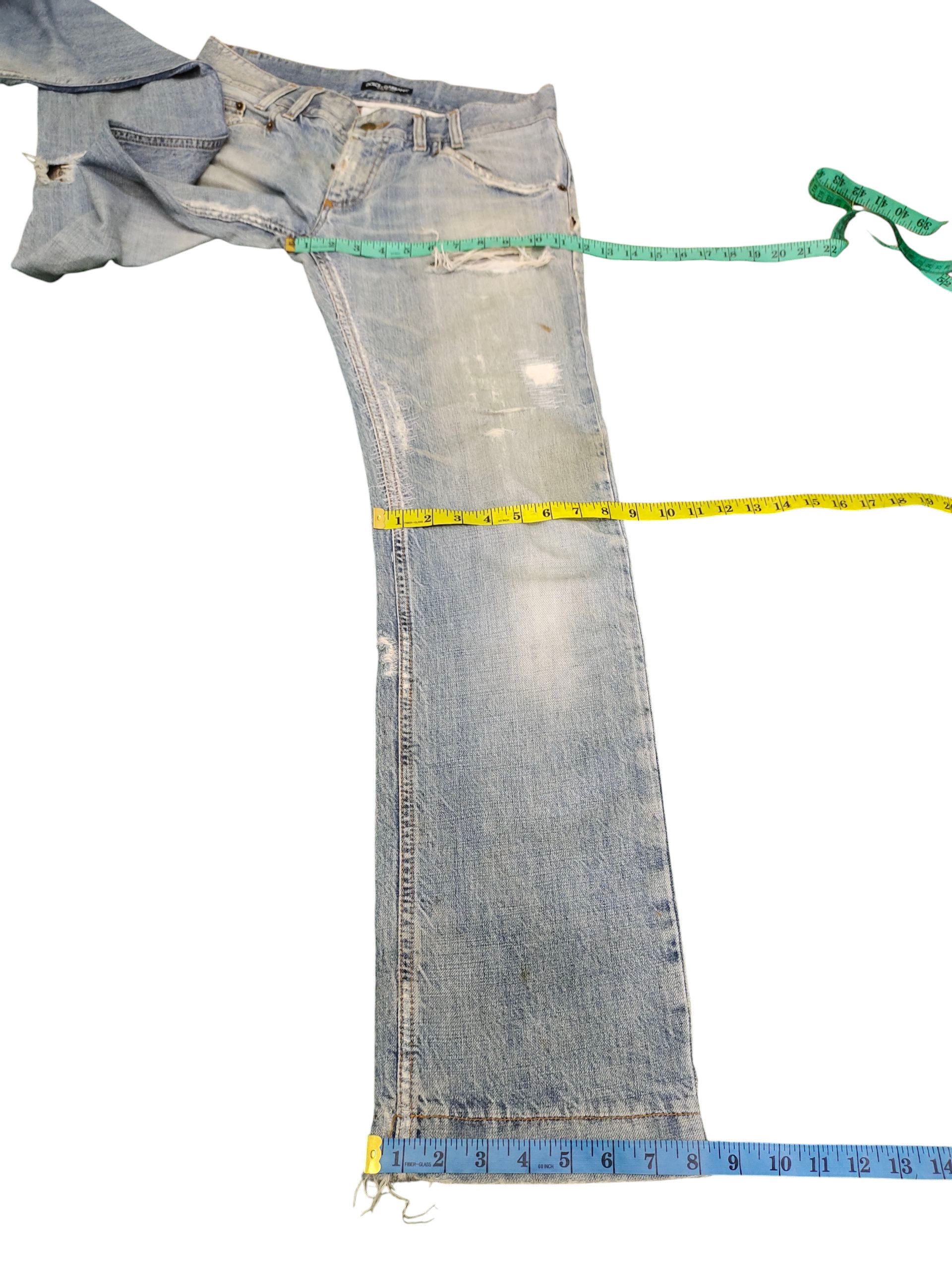Dolce & Gabbana Vintage 90s Dolce & Gabbana Clawmark Distress Denim Jeans Size US 33 - 16 Thumbnail