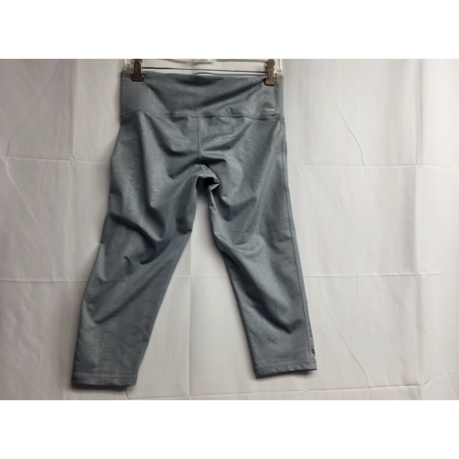Adidas Adidas Leggings Capri Cropped Climalite Mid Rise Size M Women Gray Size 32" / US 10 / IT 46 - 2 Thumbnail