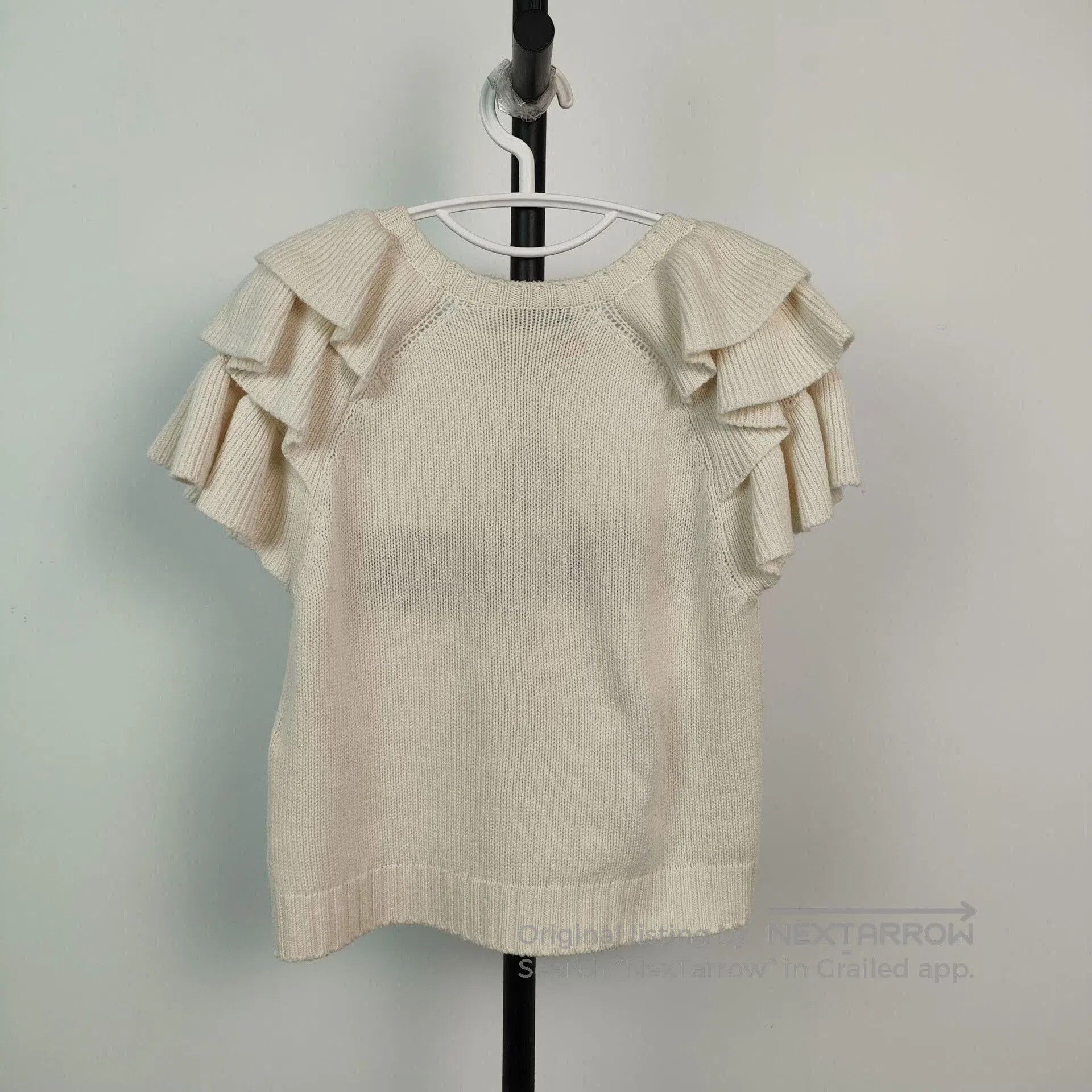 Dior Dior 23SS Star Ruffle White Knit Short Sleeve. Size S / US 4 / IT 40 - 2 Thumbnail