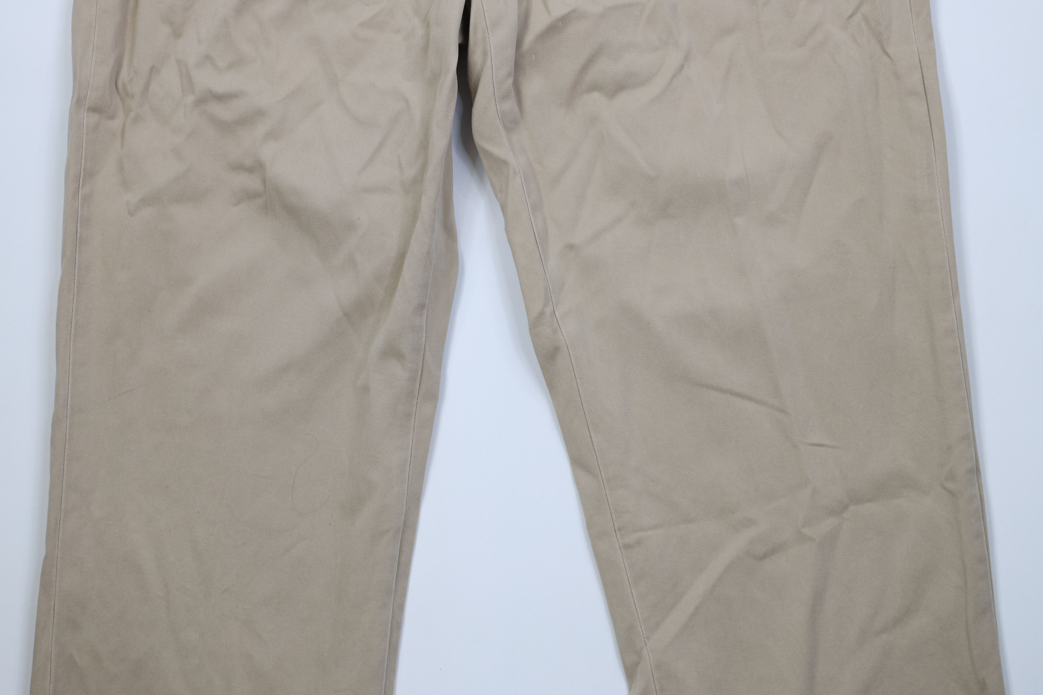 Ralph Lauren Vintage 90s Ralph Lauren Wide Leg Chino Pants Beige Cotton Size US 38 / EU 54 - 3 Thumbnail
