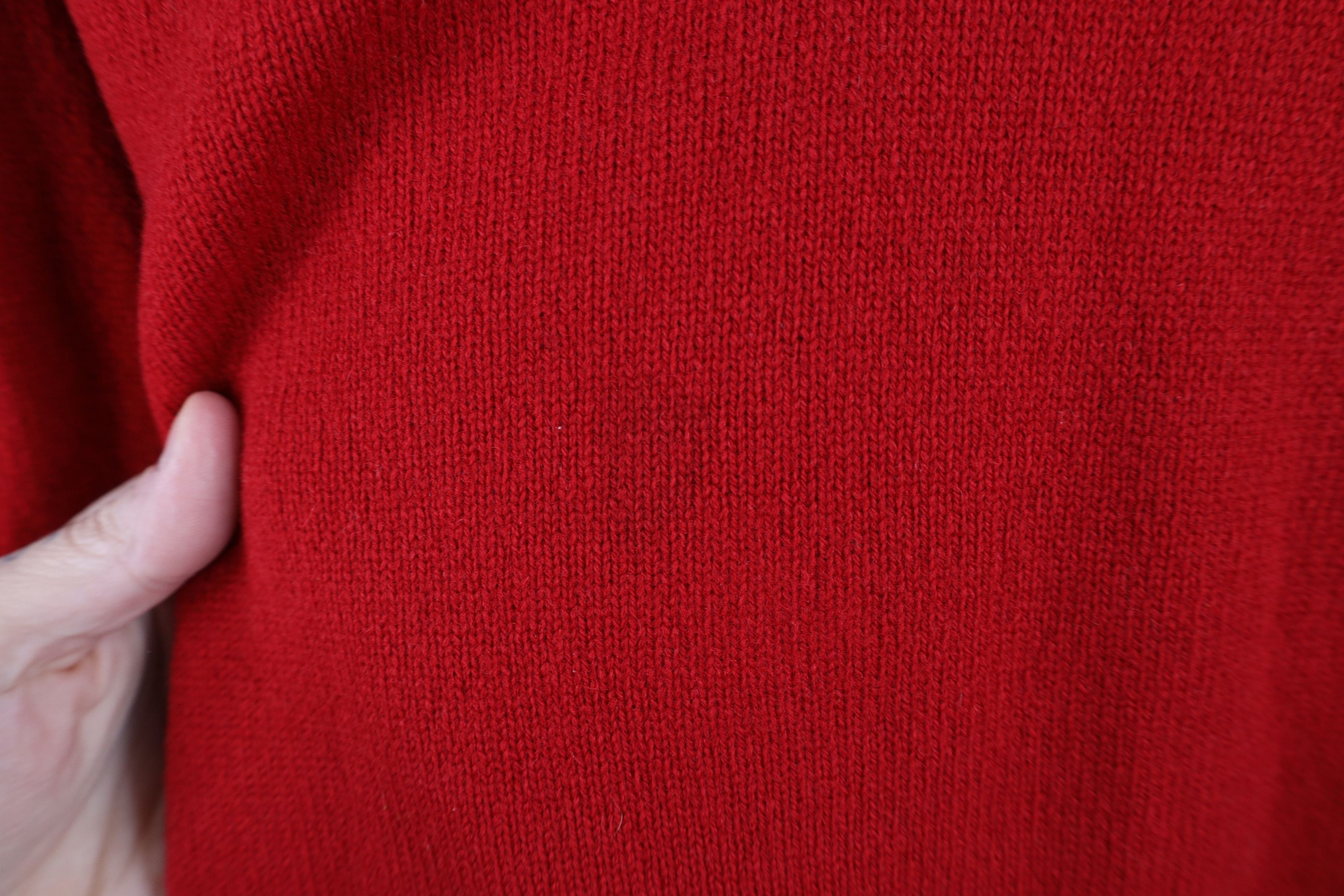 Vintage Vintage 90s Streetwear Heavy Lambswool Knit V-Neck Sweater Size US XL / EU 56 / 4 - 5 Thumbnail
