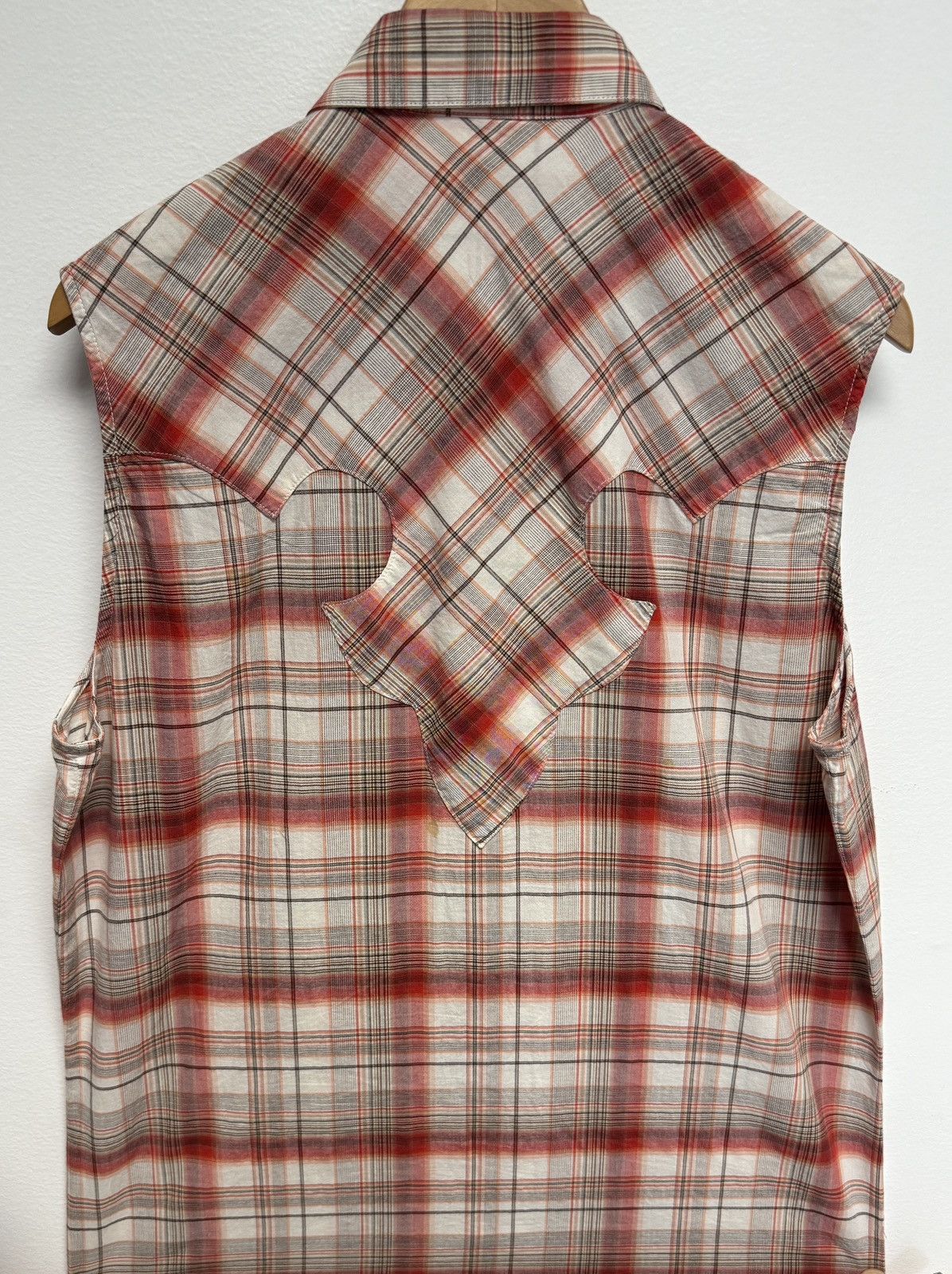Chrome Hearts Chrome Hearts Leather Patch Sleeveless Flannel Shirt Size US L / EU 52-54 / 3 - 9 Thumbnail