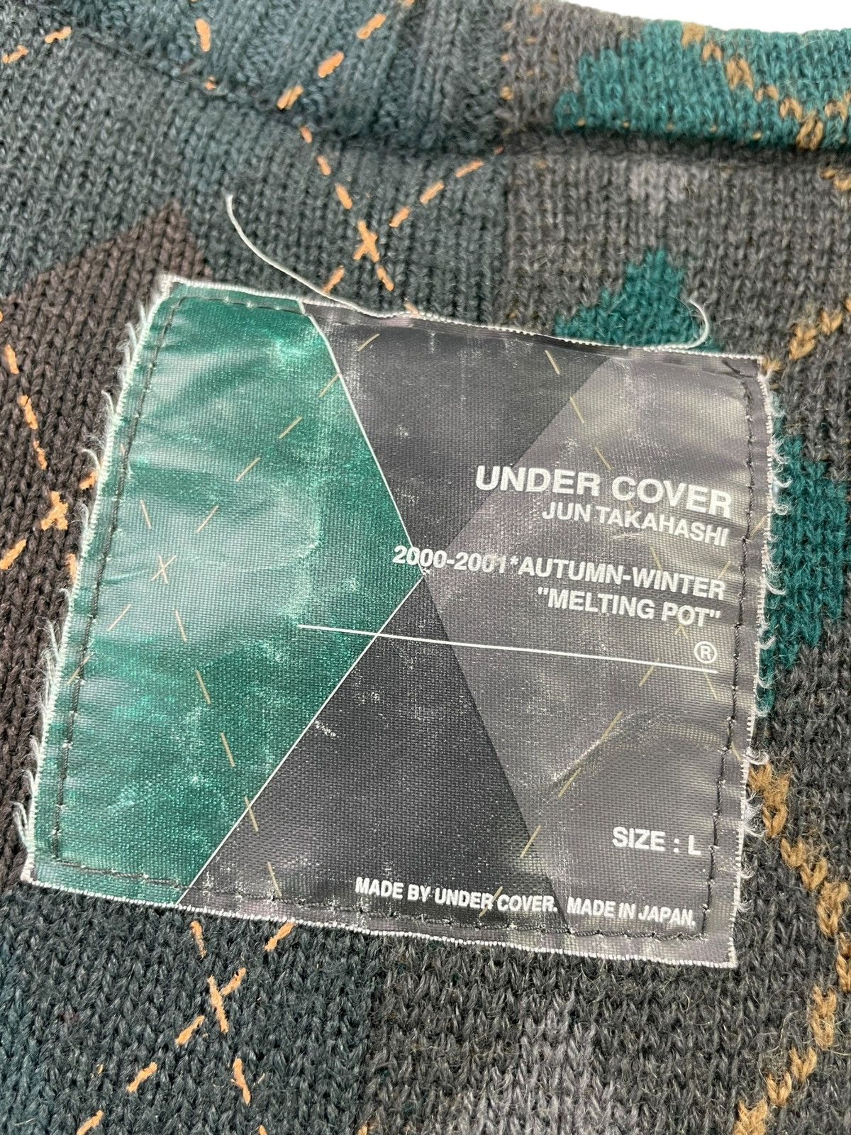 Undercover 00AW Melting Pot - Hybrid Split Knit Sweater Size US L / EU 52-54 / 3 - 9 Thumbnail