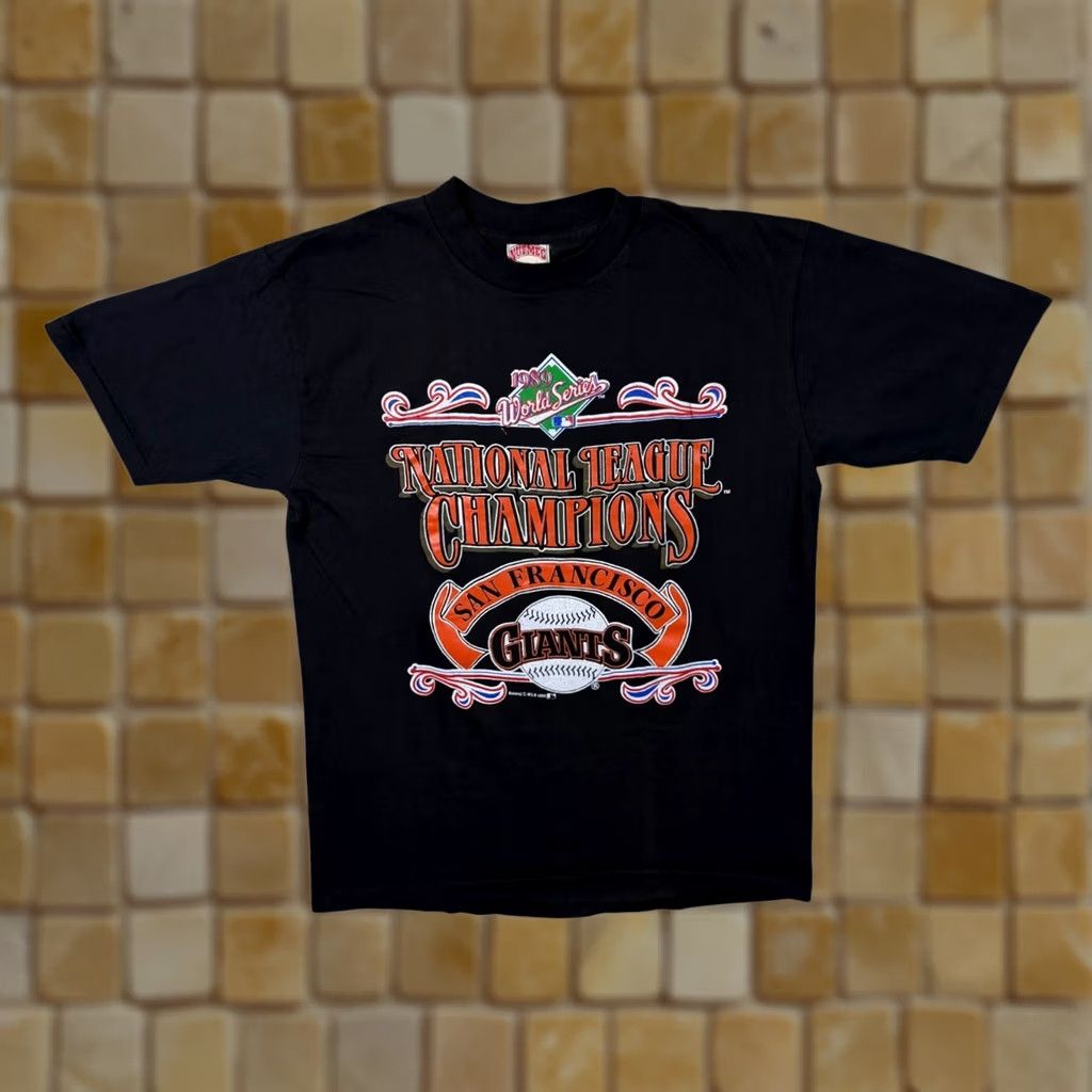 MLB VINTAGE Nutmeg MLB 1989 San Francisco Giants Black Single Stitch T-Shirt XL Mens Size L Size US L / EU 52-54 / 3 - 1 Thumbnail