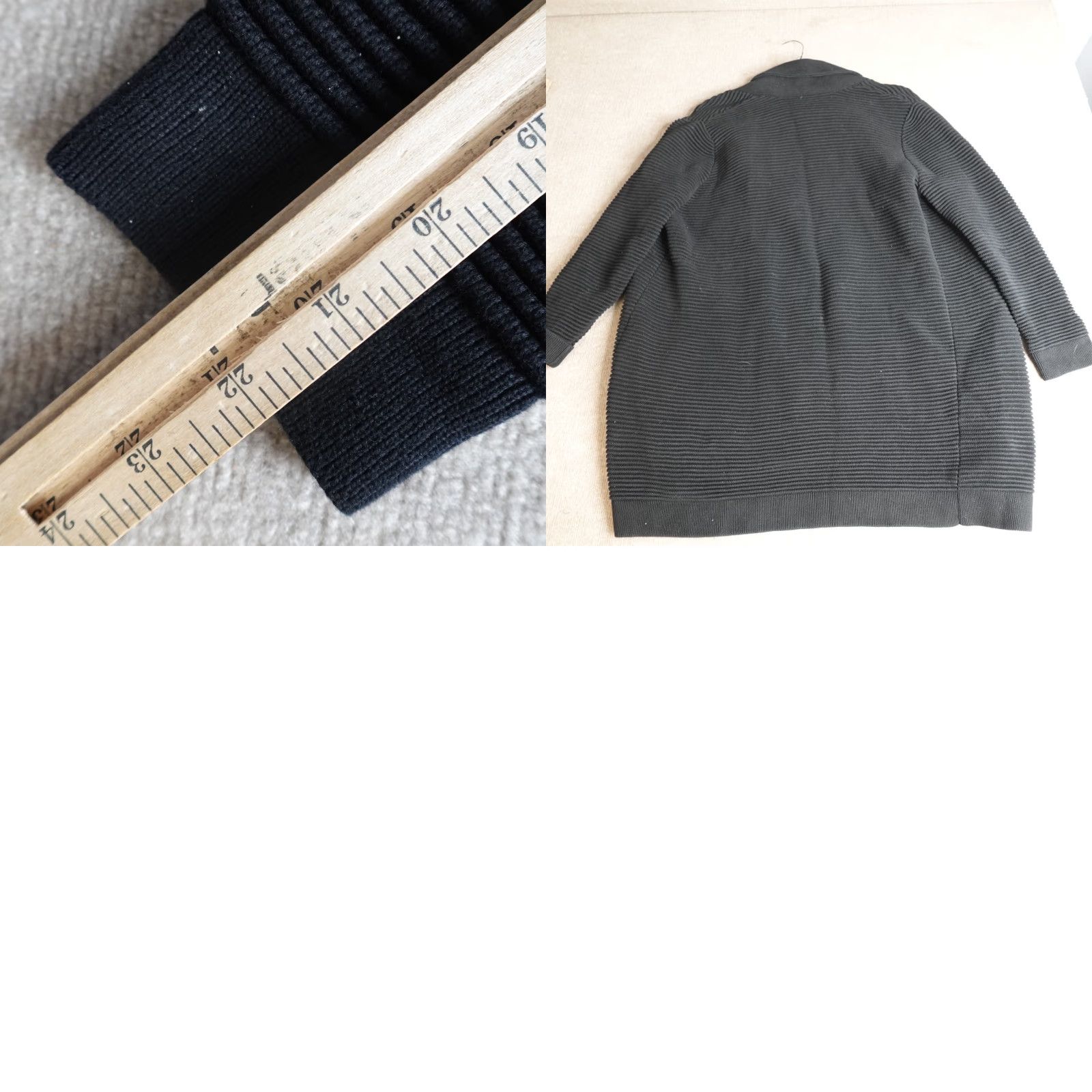Cos COS Cardigan Sweater Large Black Open Front Shawl Collar Womens L Crew Neck Knits Casual Business Fall Winter Spring Summer Size L / US 10 / IT 46 - 8 Thumbnail