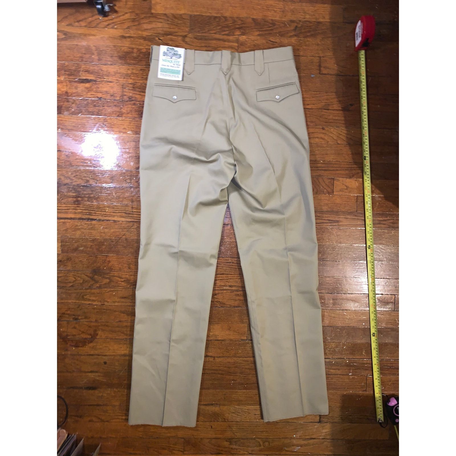 Other × Vintage Mesquite Niver Western Dress Pants Khaki Pleated 36x37 NWT Size US 38 / EU 54 - 3 Thumbnail