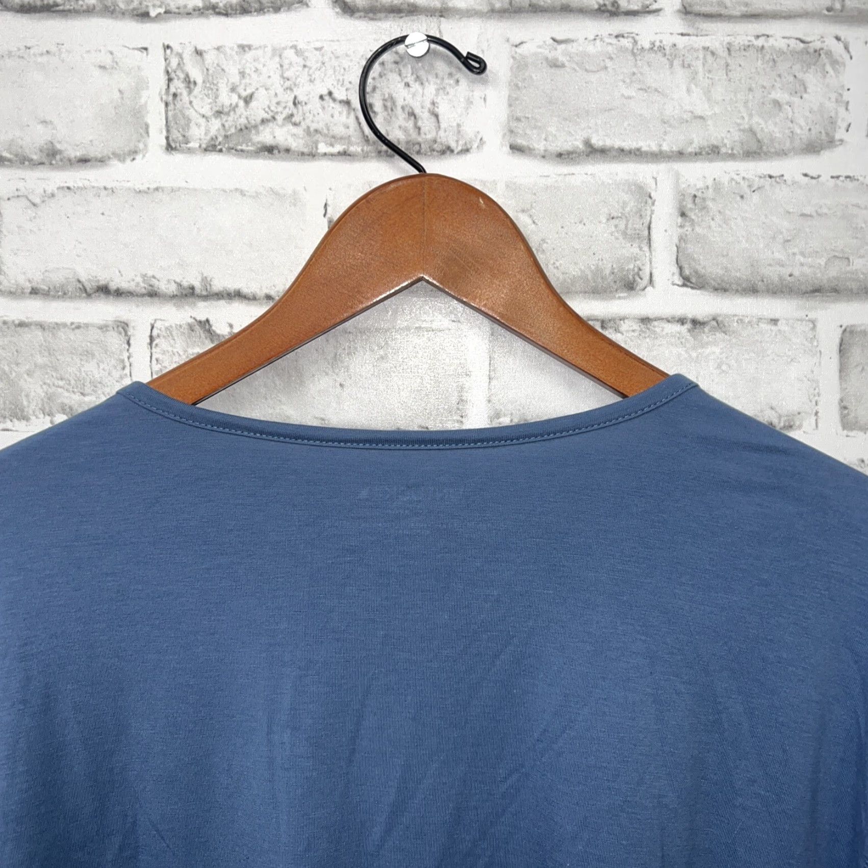 UNTUCKit VINTAGE? (no) Untuckit Henley Blue Long Sleeve T-Shirt Mens XXL Size US XXL / EU 58 / 5 - 5 Thumbnail
