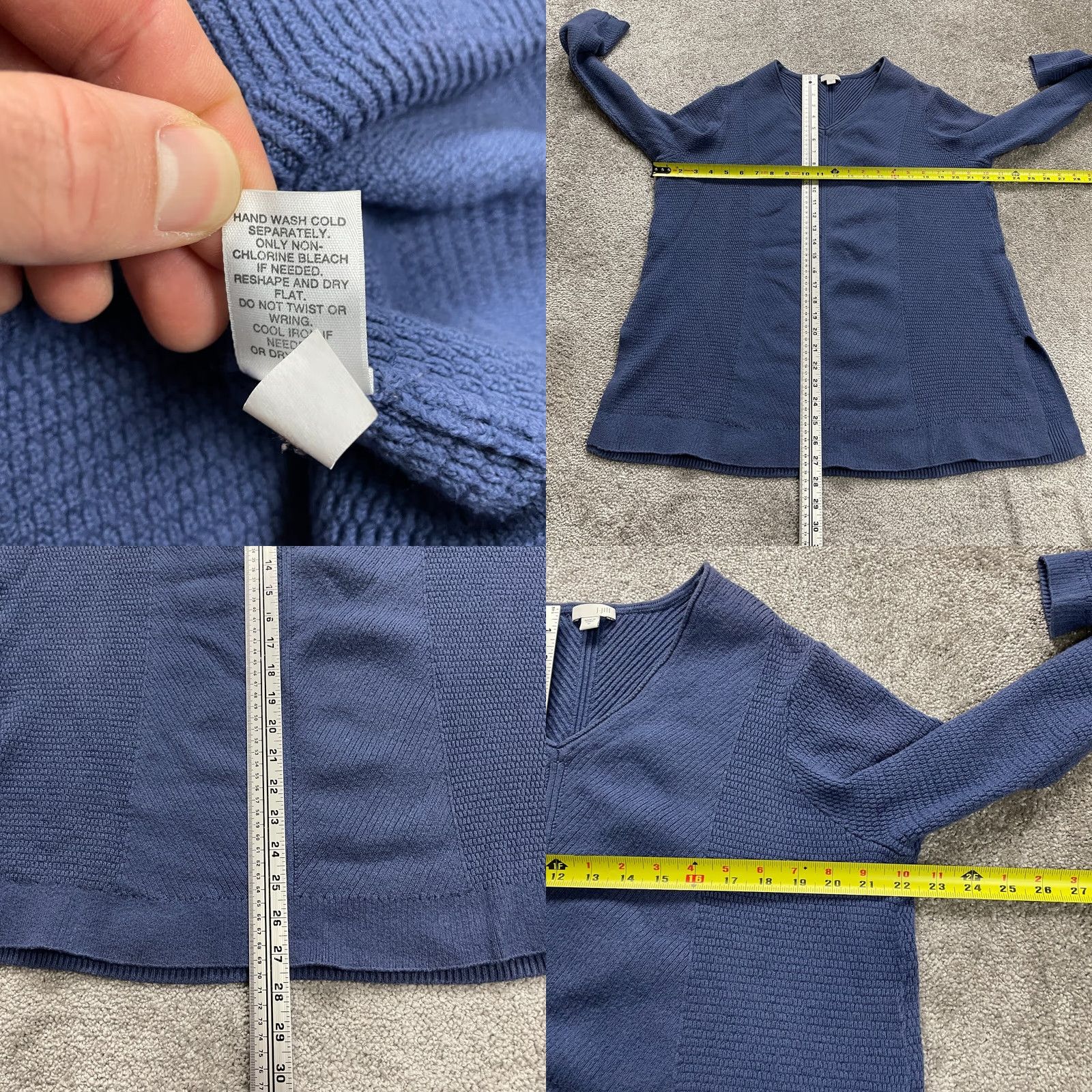 J. Jill J.Jill Pullover Sweater Womens M Blue V-neck Relaxed Soft Stretch Casual Size M / US 6-8 / IT 42-44 - 8 Thumbnail