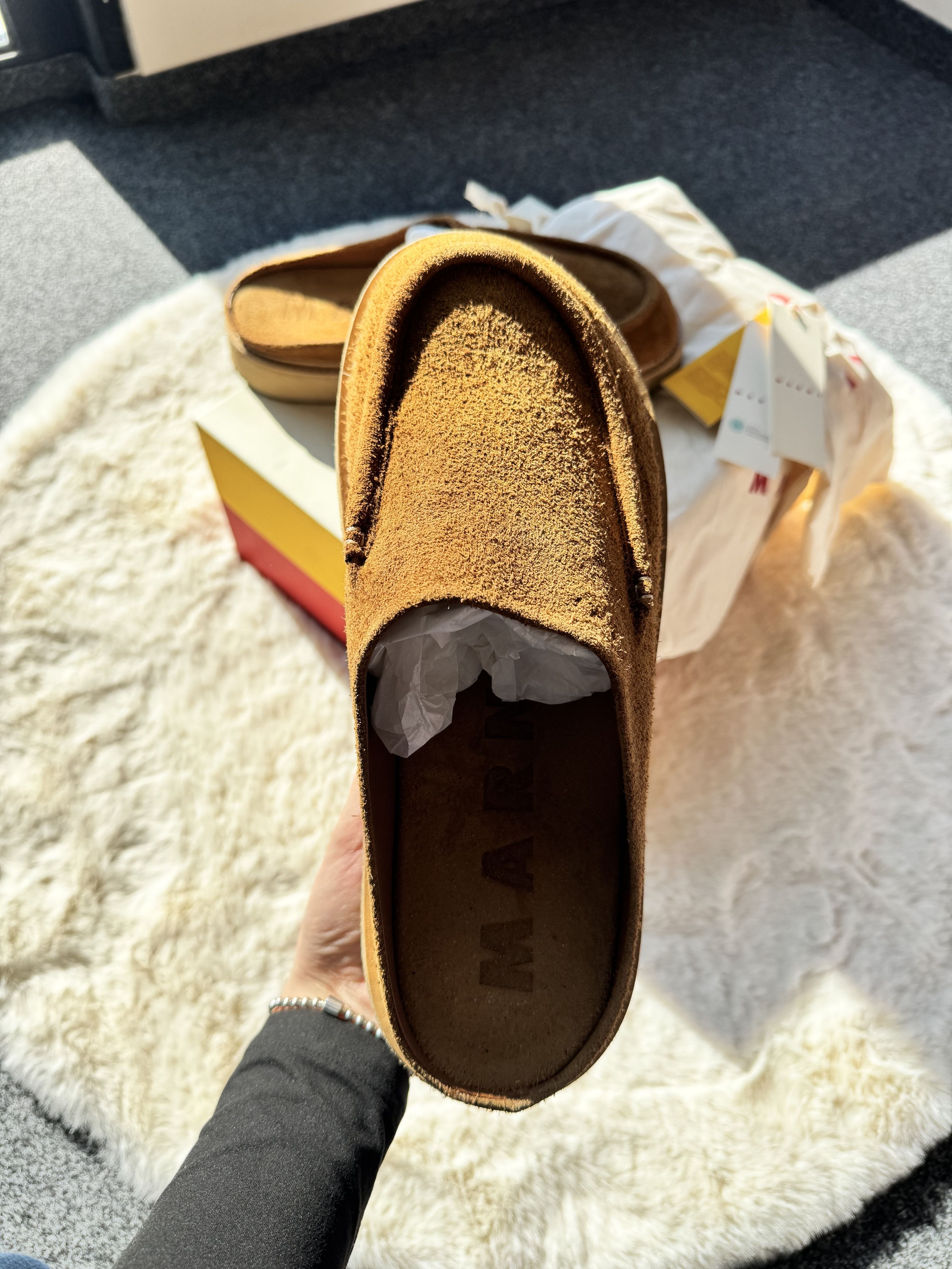 Marni Marni suede slip-on flip-flops 44 camel Size US 11 / EU 44 - 8 Thumbnail