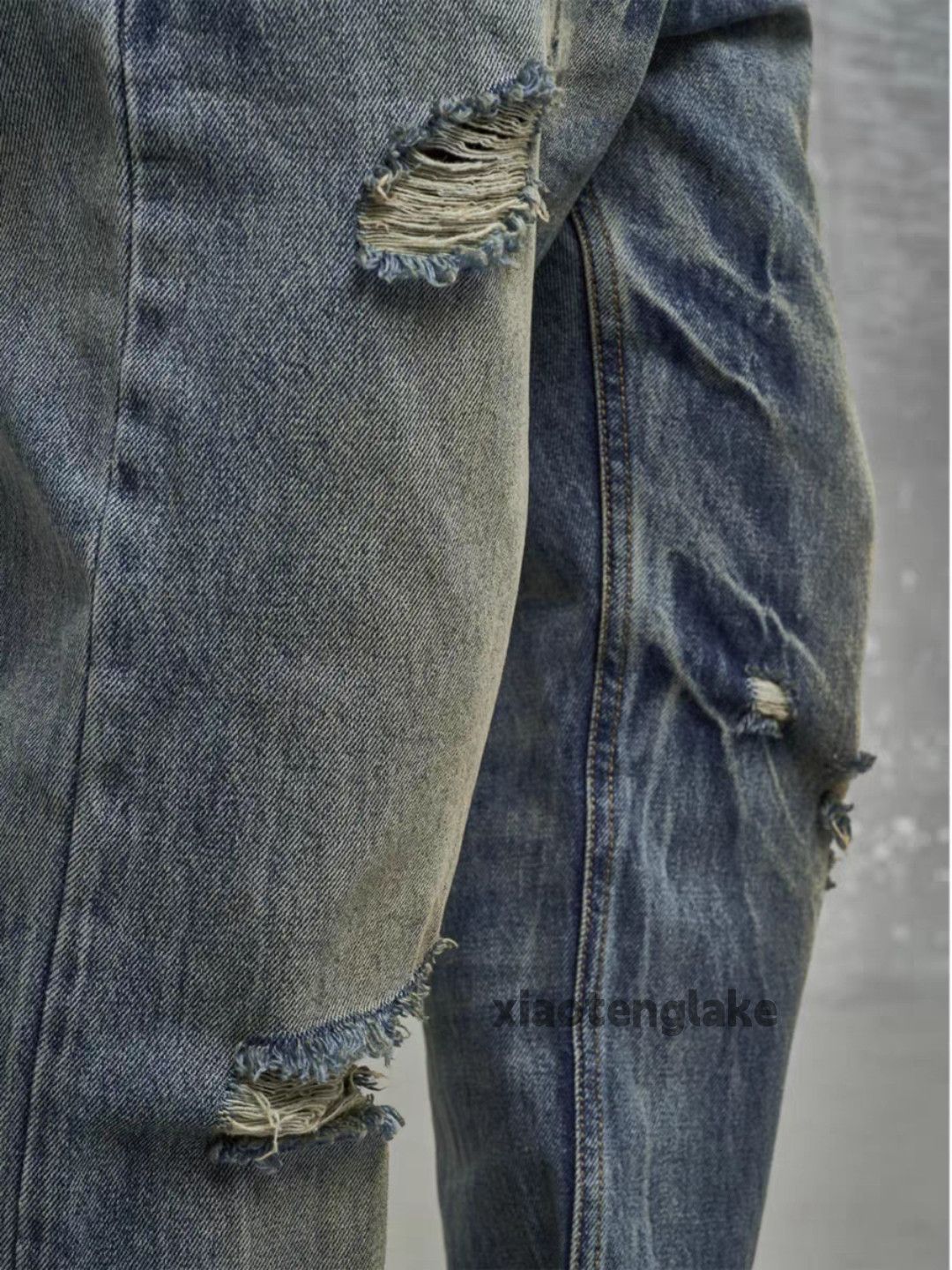 Jean × Vintage washed faded cleanfit yuppie y2k ripped jeans Size US 32 / EU 48 - 5 Thumbnail