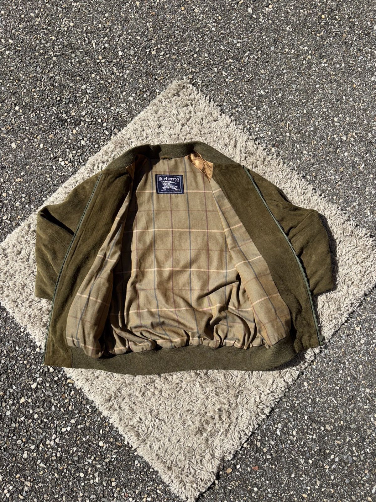 Burberry Burberry Vintage Green Suede Bomber Jacket – Genuine Leather Size US S / EU 44-46 / 1 - 2 Thumbnail